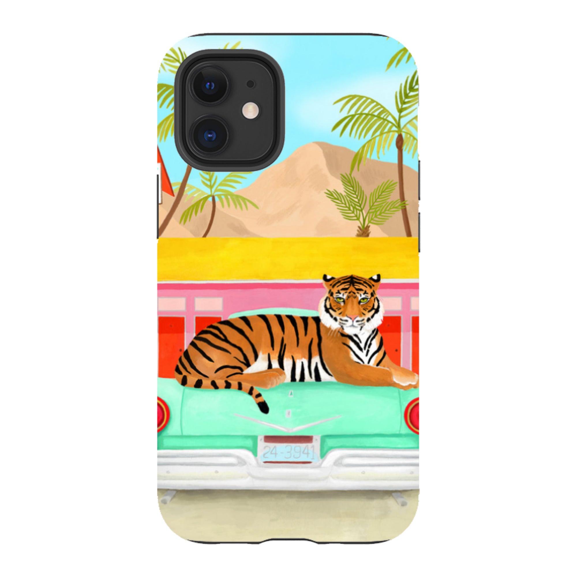 iPhone Tough Case - Palm Motel Tiger By Bex Parkin