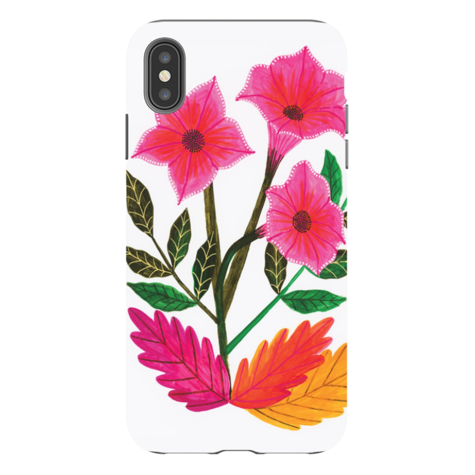 iPhone Tough Case - Trumpet Flowers By Lee Foster Wilson