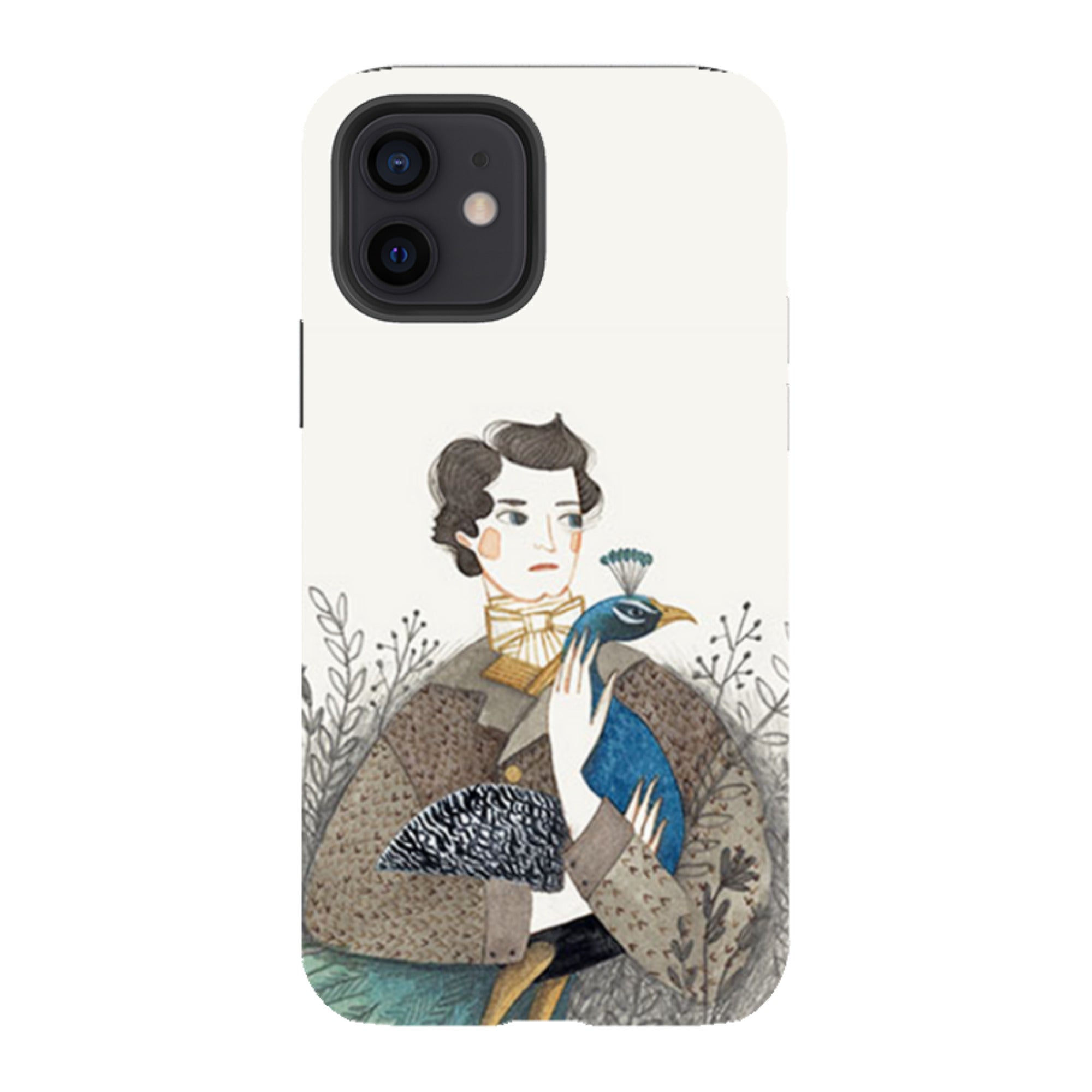iPhone Tough Case - Man With Peacock By Meghann Rader