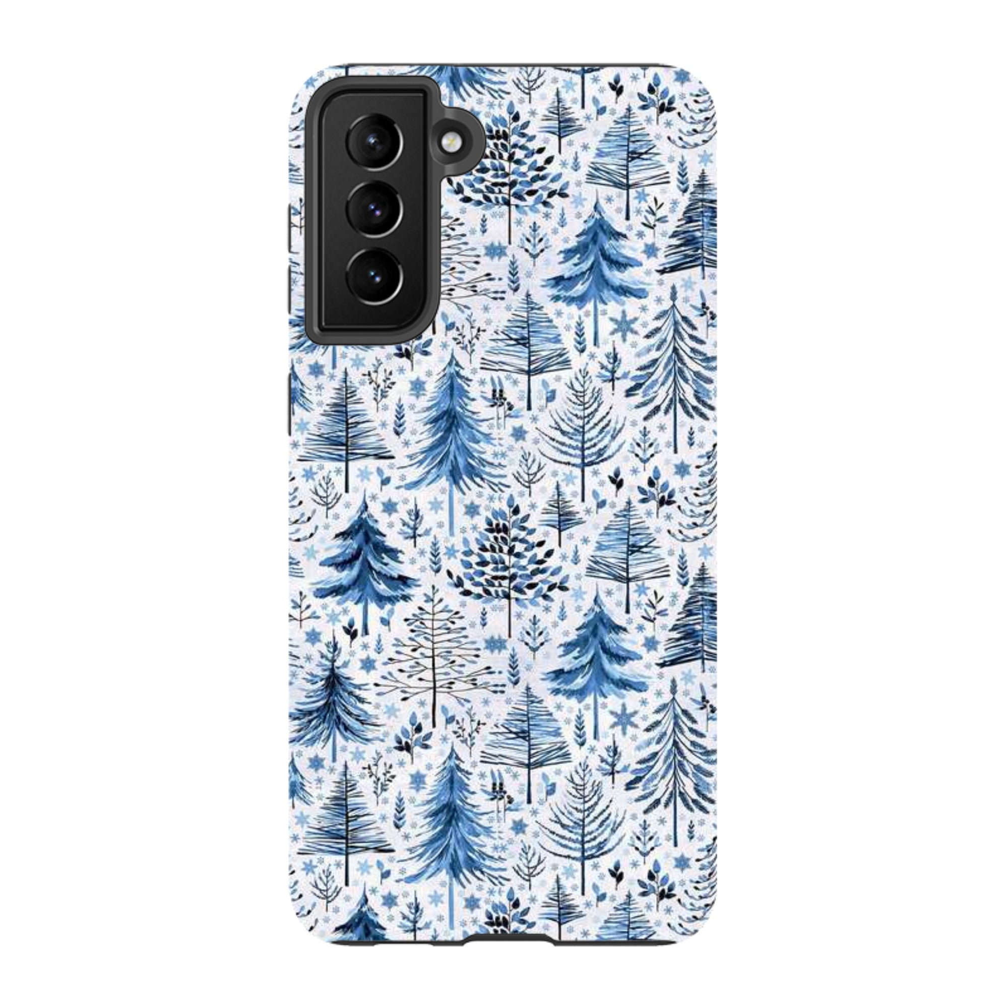 Samsung Tough Case - Blue Xmas Trees By Elisabeth Haager