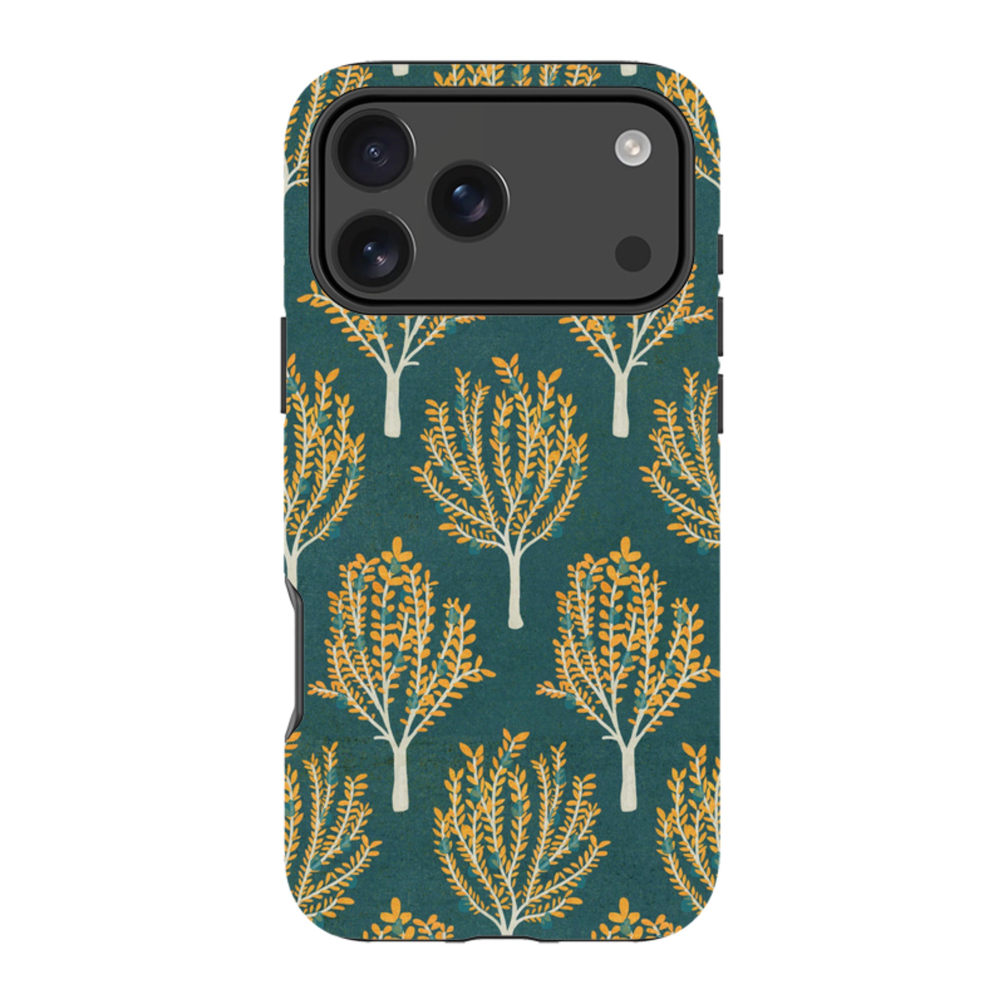 iPhone Tough Case - Pear Trees Teal By Katherine Quinn