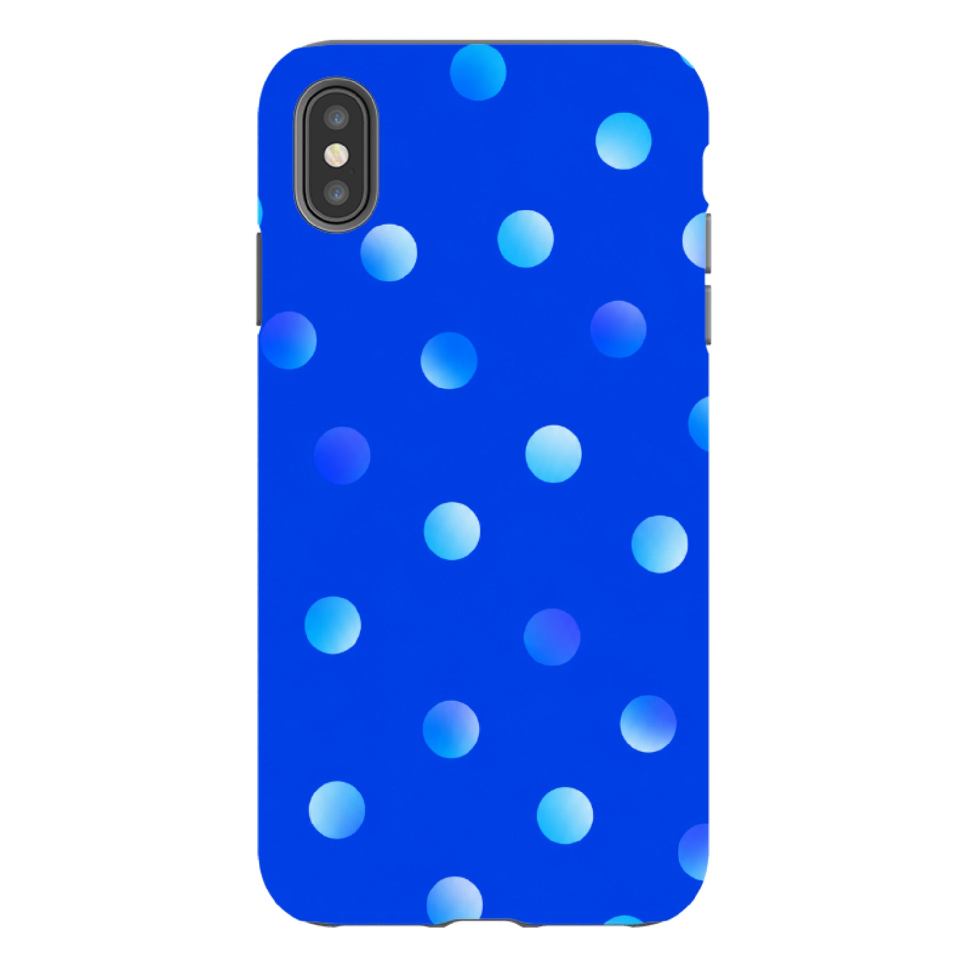 iPhone Tough Case - Blue Polka Dot
