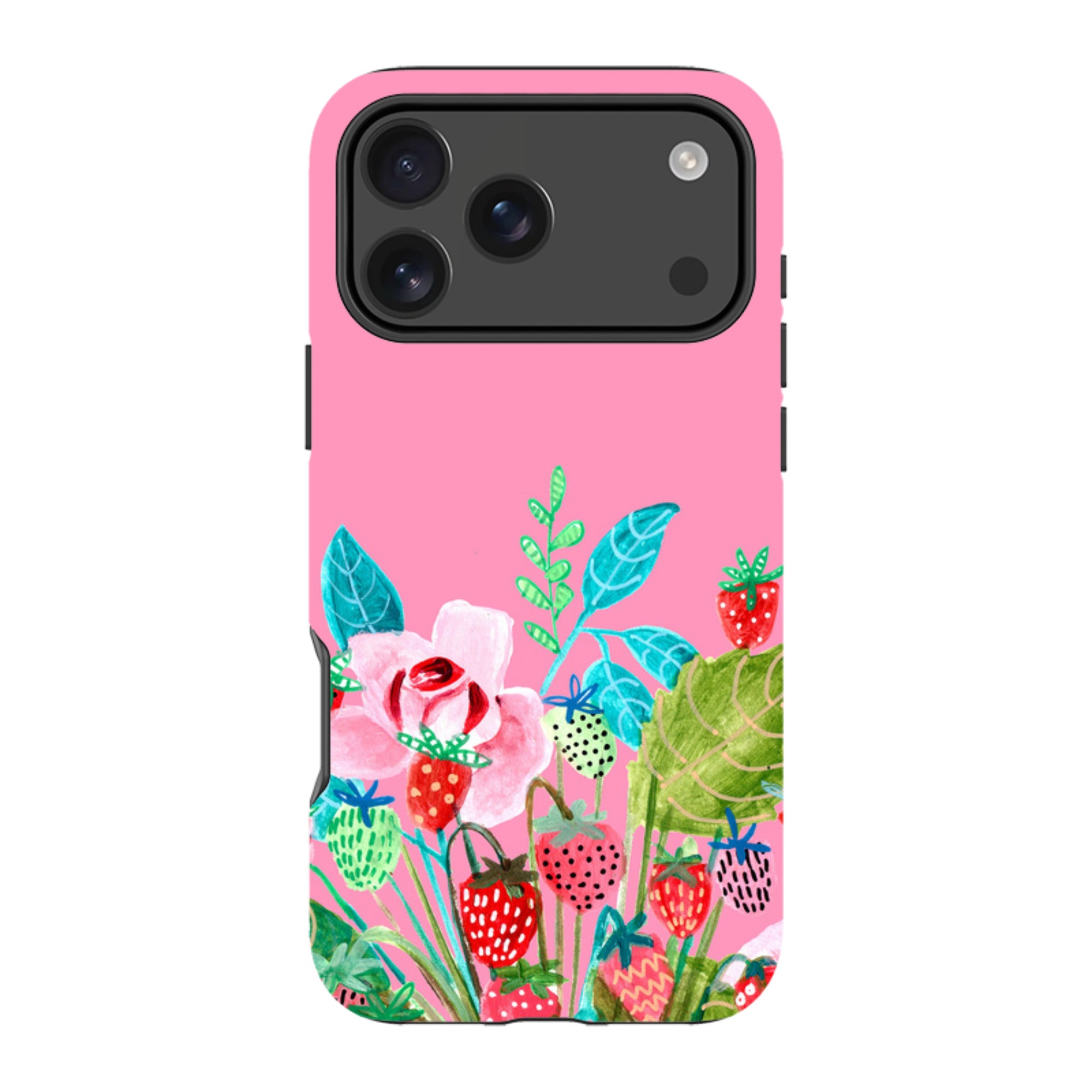 iPhone Tough Case - Pink Colour Floral By Caroline Bonne Muller