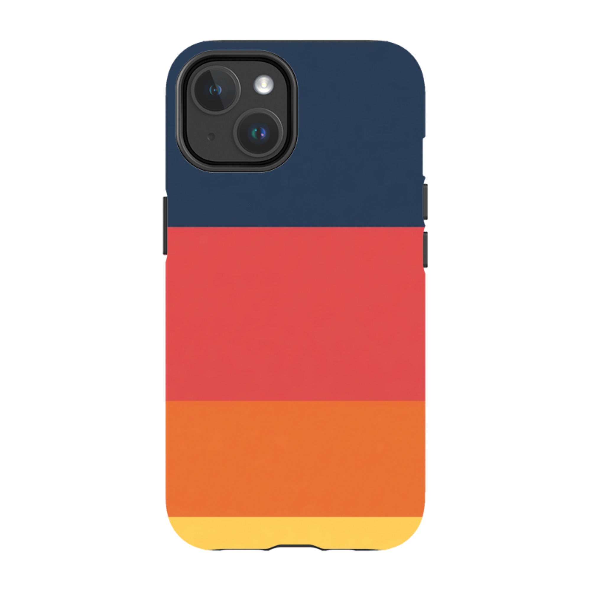 iPhone MagSafe Tough Case - Navy Blue & Orange Gingham