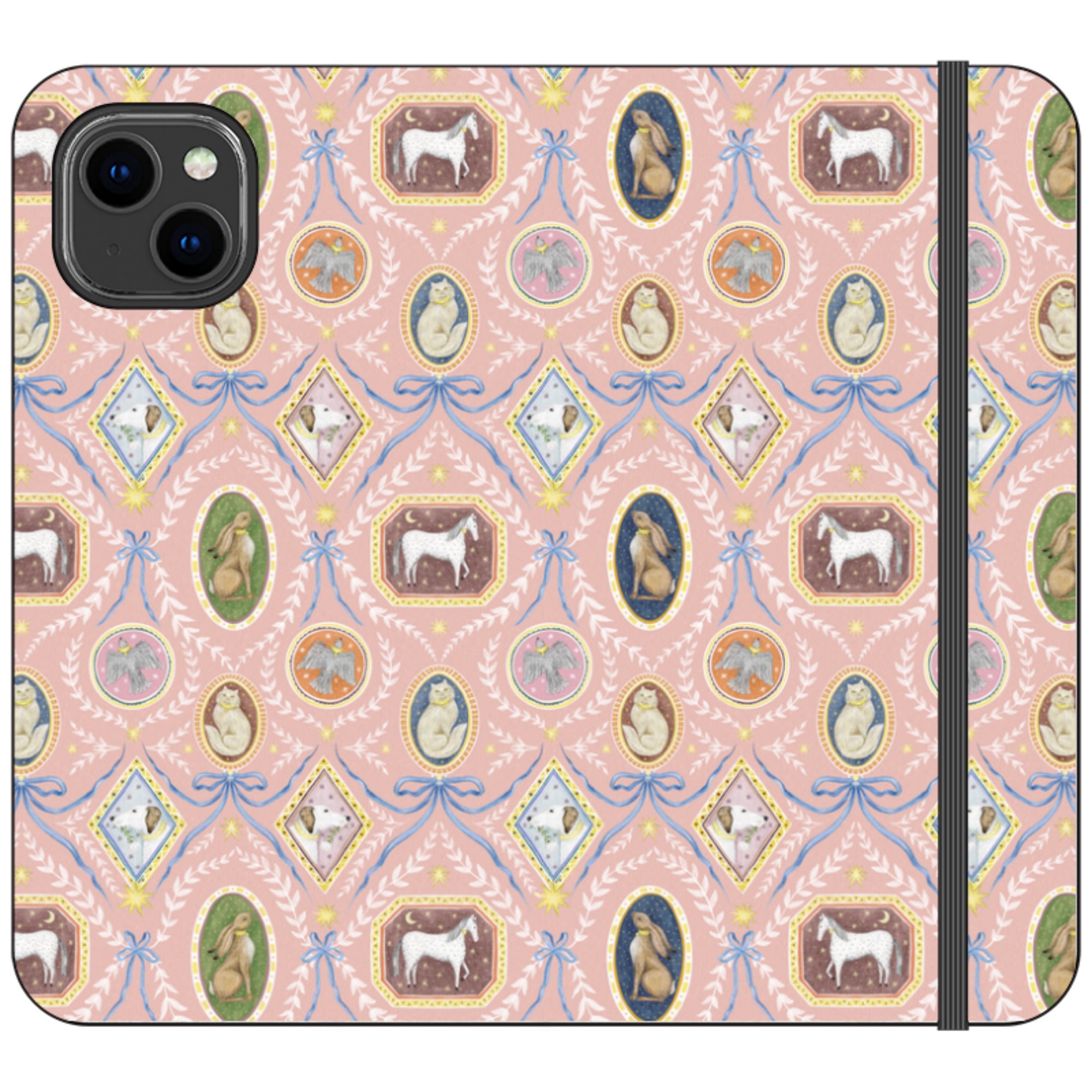 Charleston Peach Pink Wallet Case By Catherine Rowe