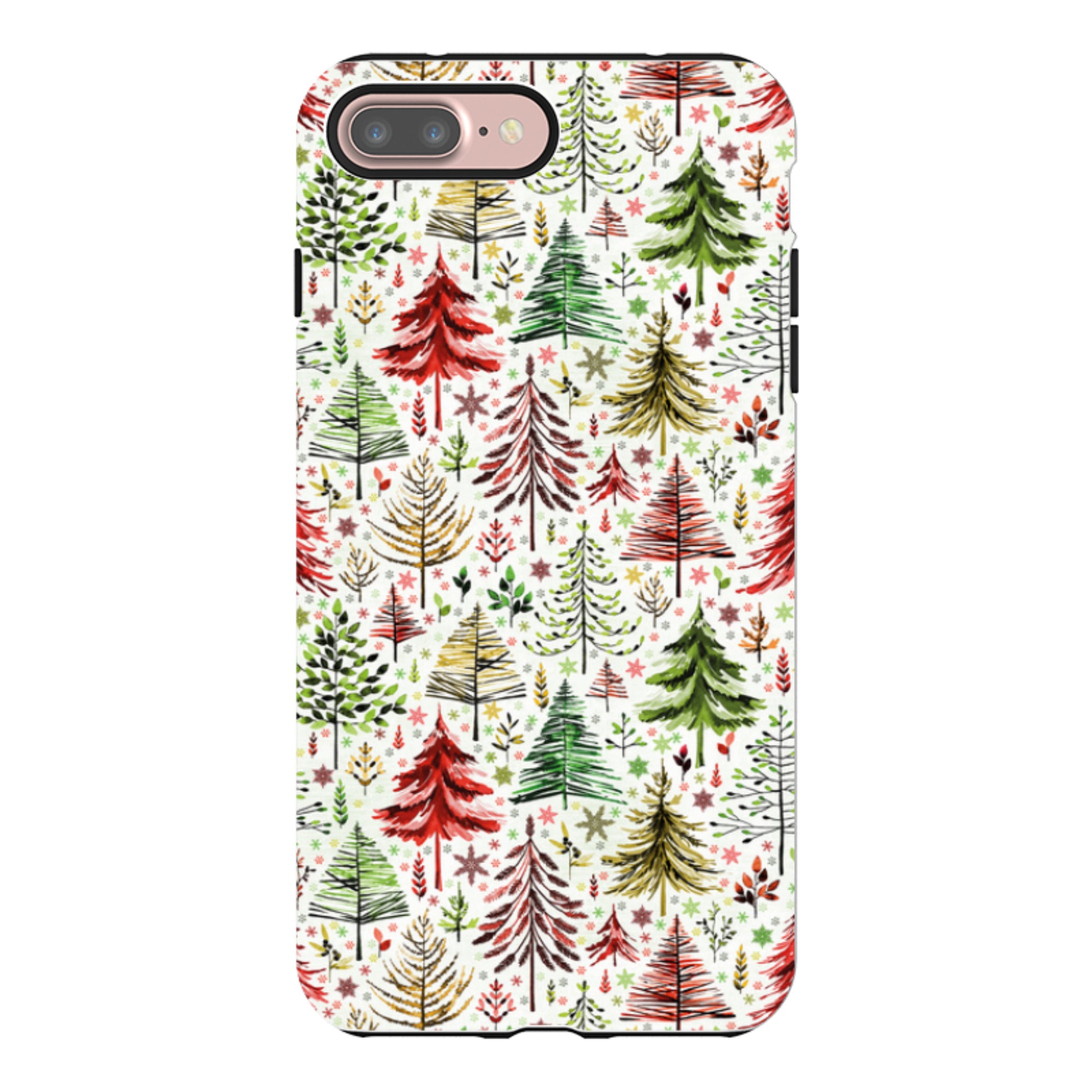 iPhone Tough Case - Xmas Trees By Elisabeth Haager