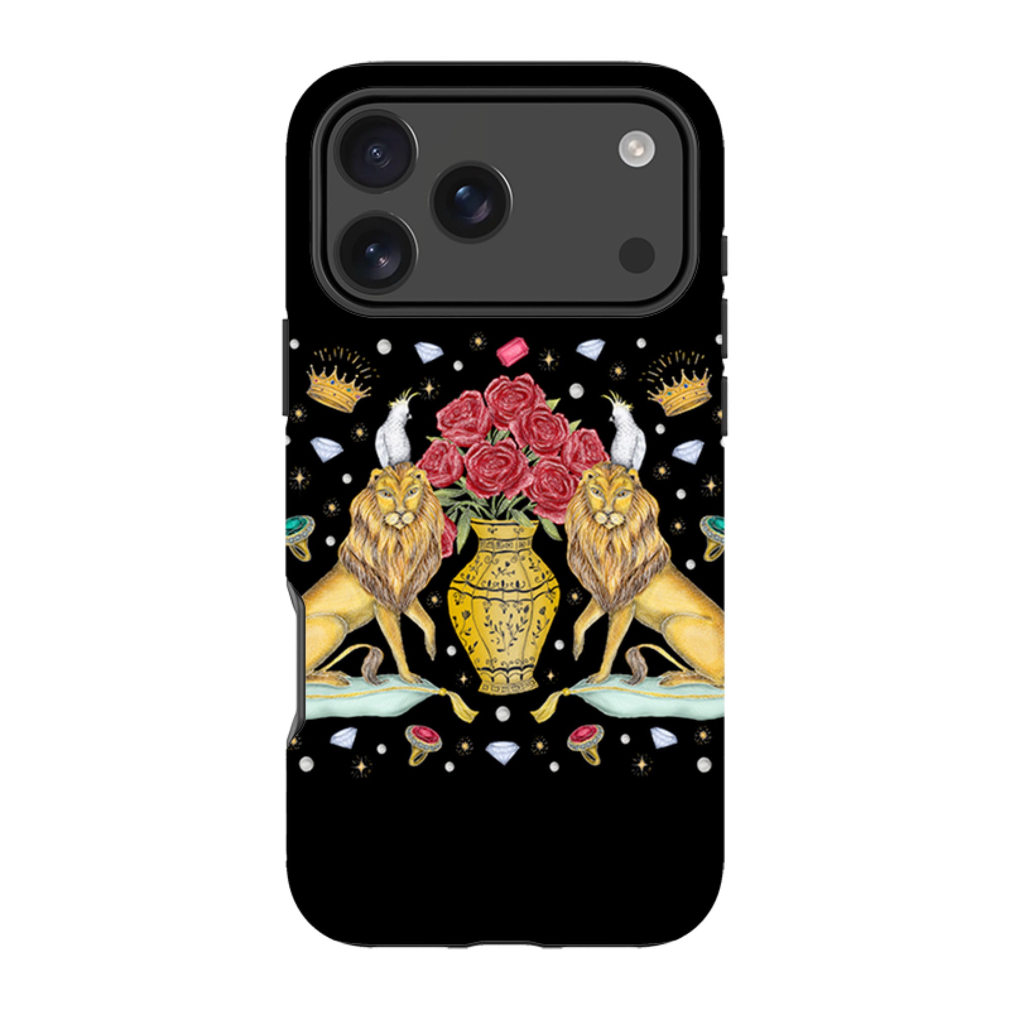 iPhone Tough Case - Lion And Vase By Catherine Rowe