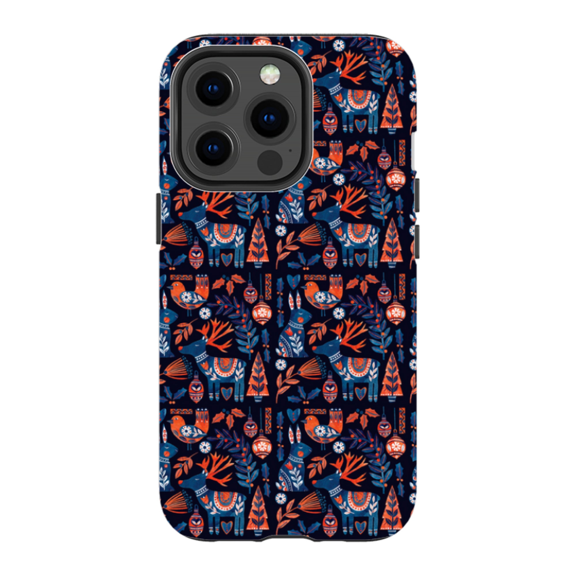 iPhone MagSafe Tough Case - Scandi Animals Dark By Tracey English