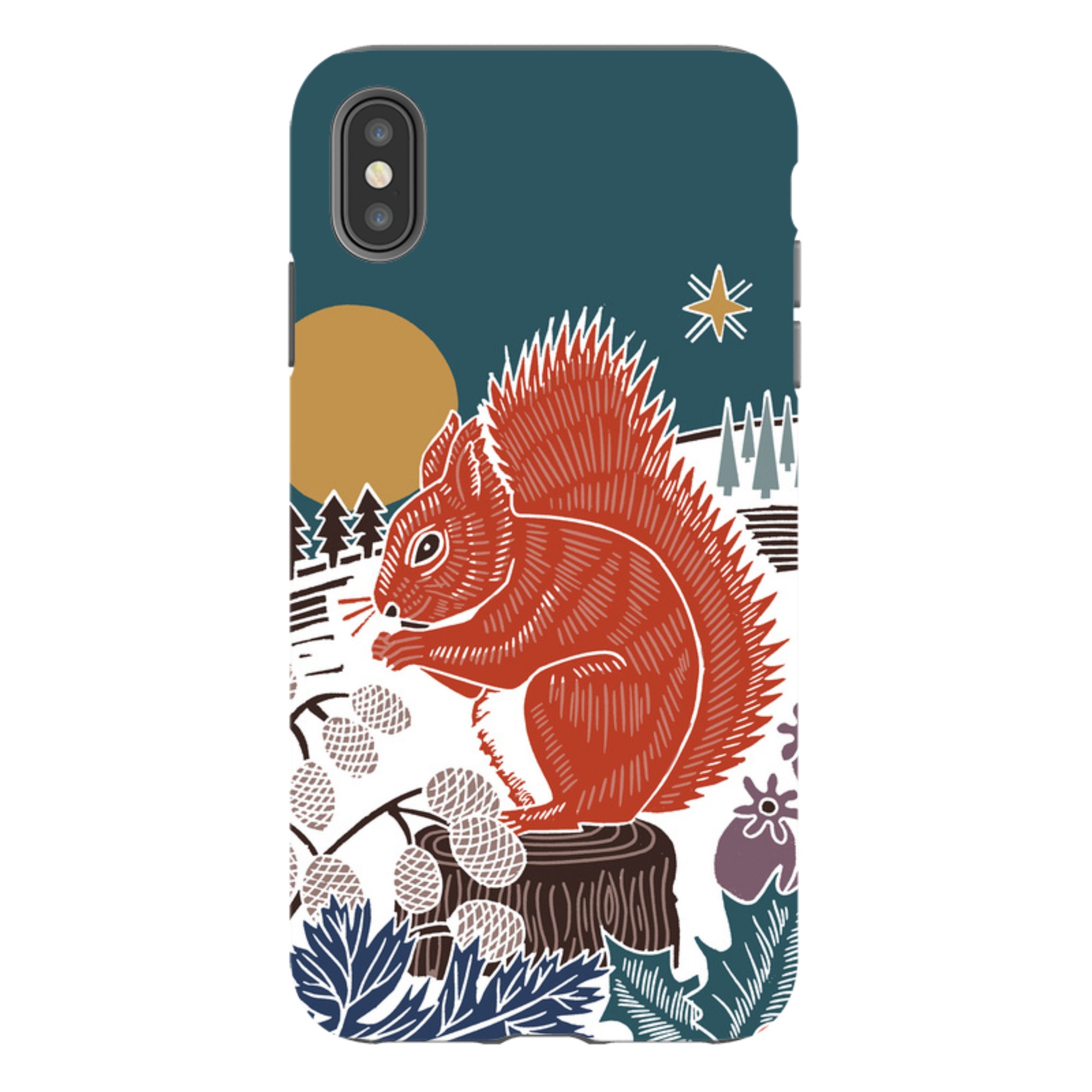 iPhone Tough Case - Winter Squirrel By Kate Heiss