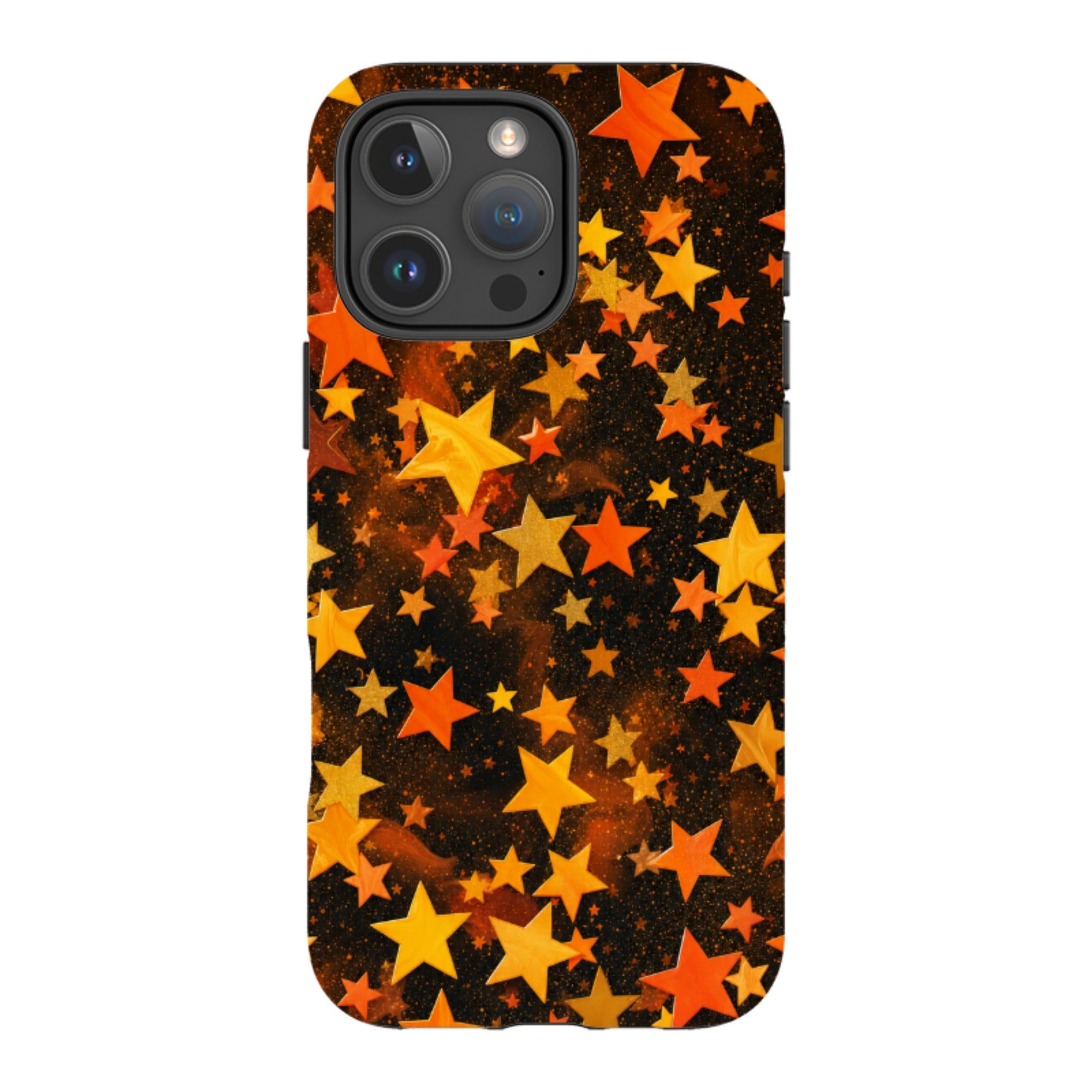 iPhone Tough Case - Orange Galaxy Star