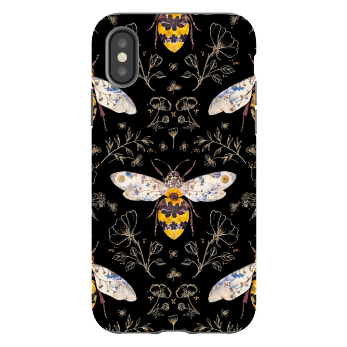 iPhone Tough Case - Midnight Bumble Bee By Helen Ahpornsiri