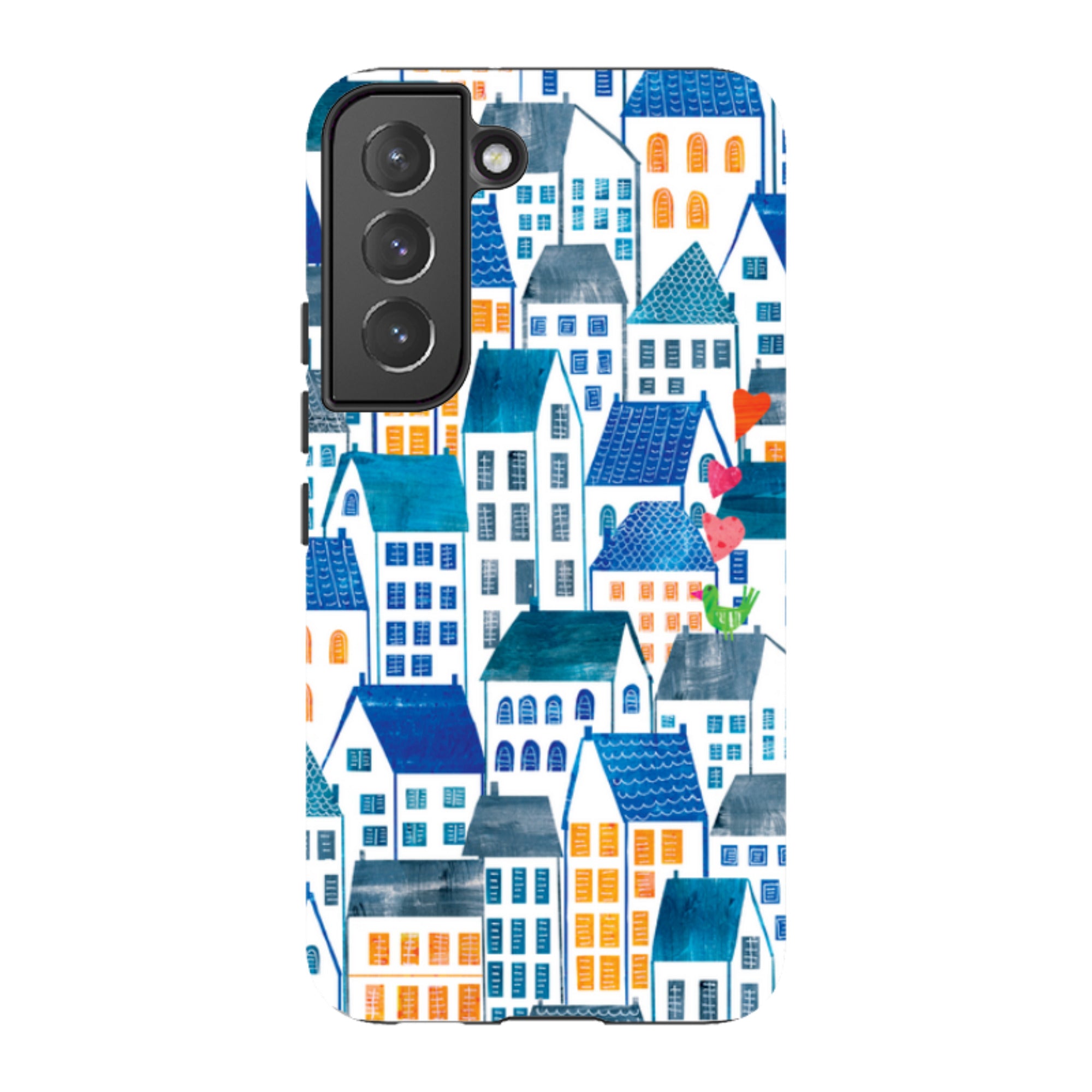 Samsung Tough Case - Blue Rooftop Houses By Tracey English