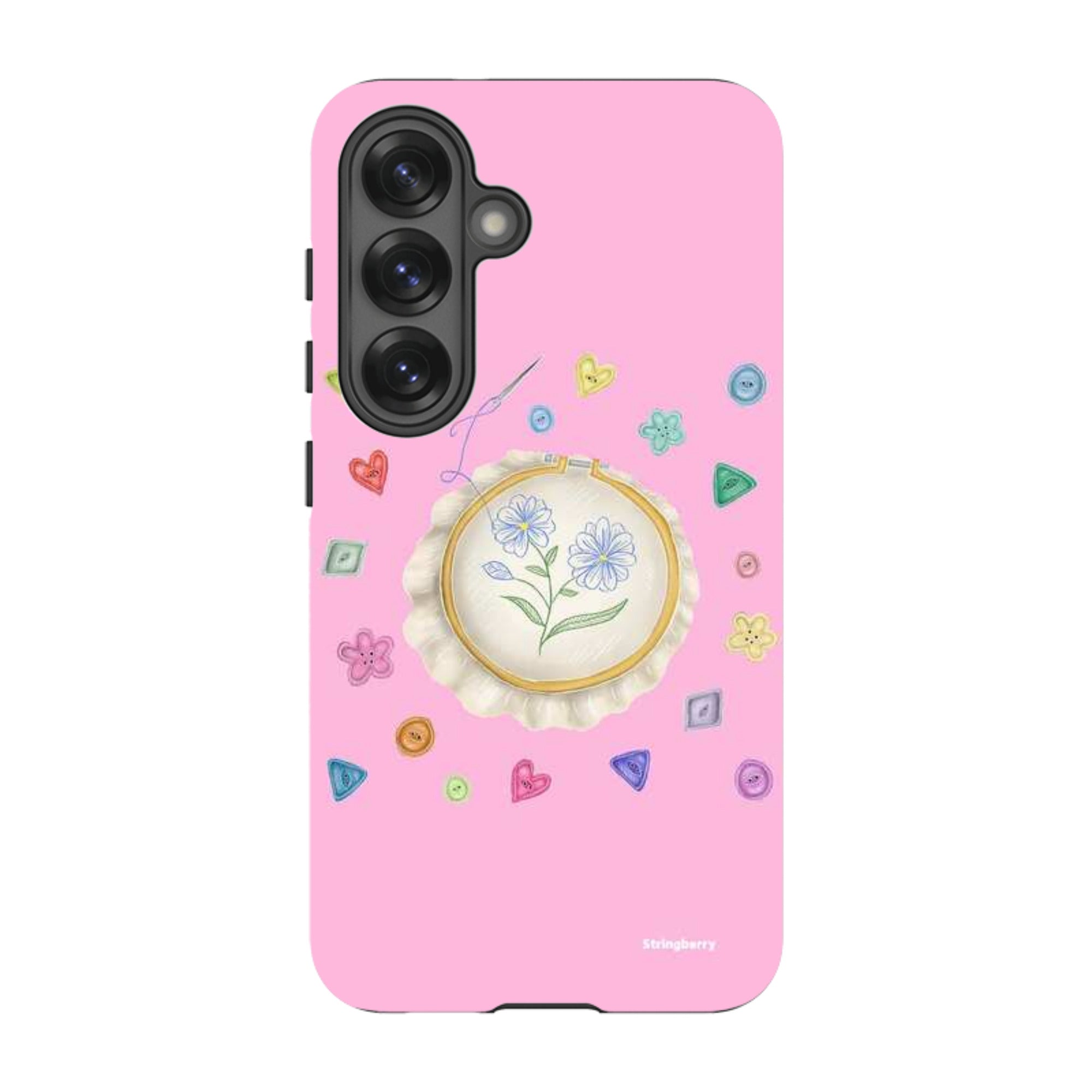 Samsung Tough Case - Flower Buttons Needlework By Catherine Rowe