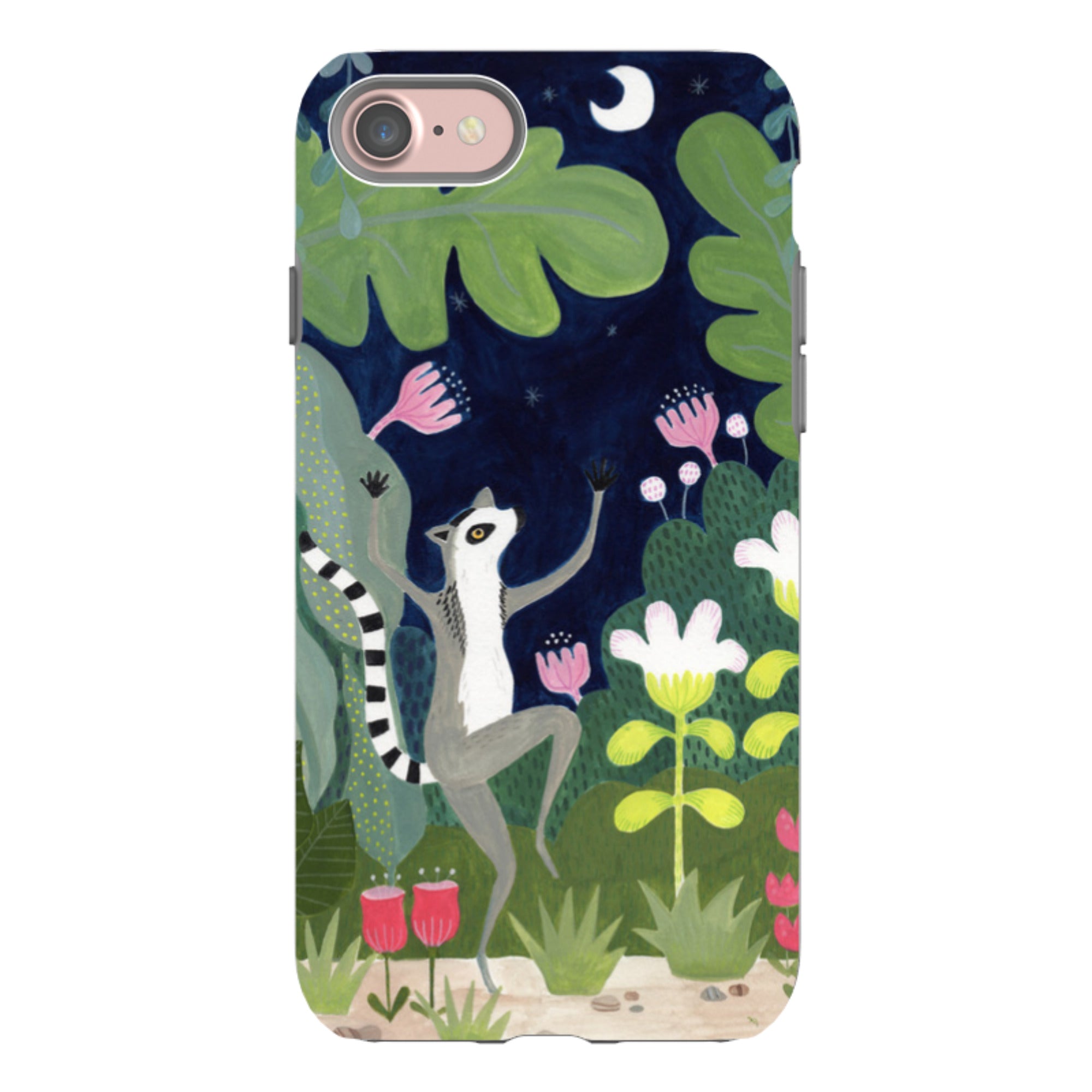 iPhone Tough Case - Dancing Lemur By Bex Parkin