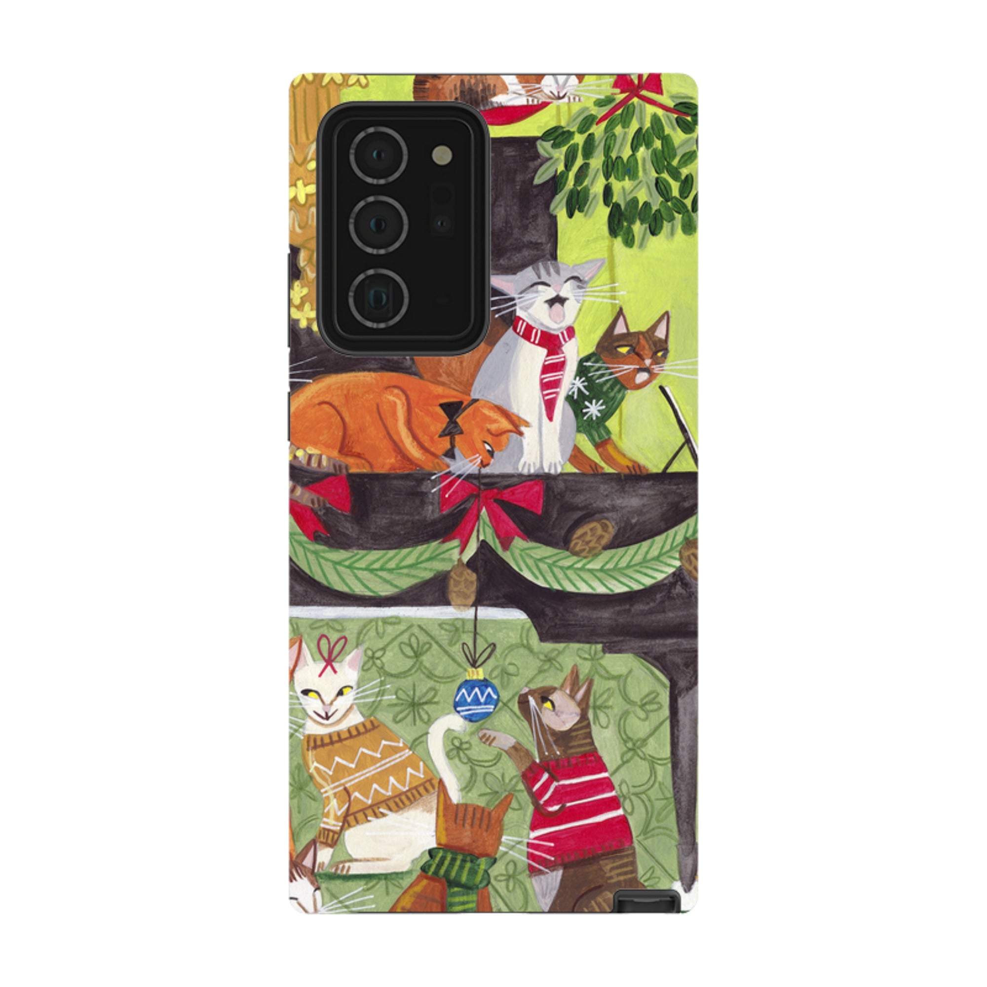Samsung Tough Case - Christmas cats II By Caroline Bonne Muller
