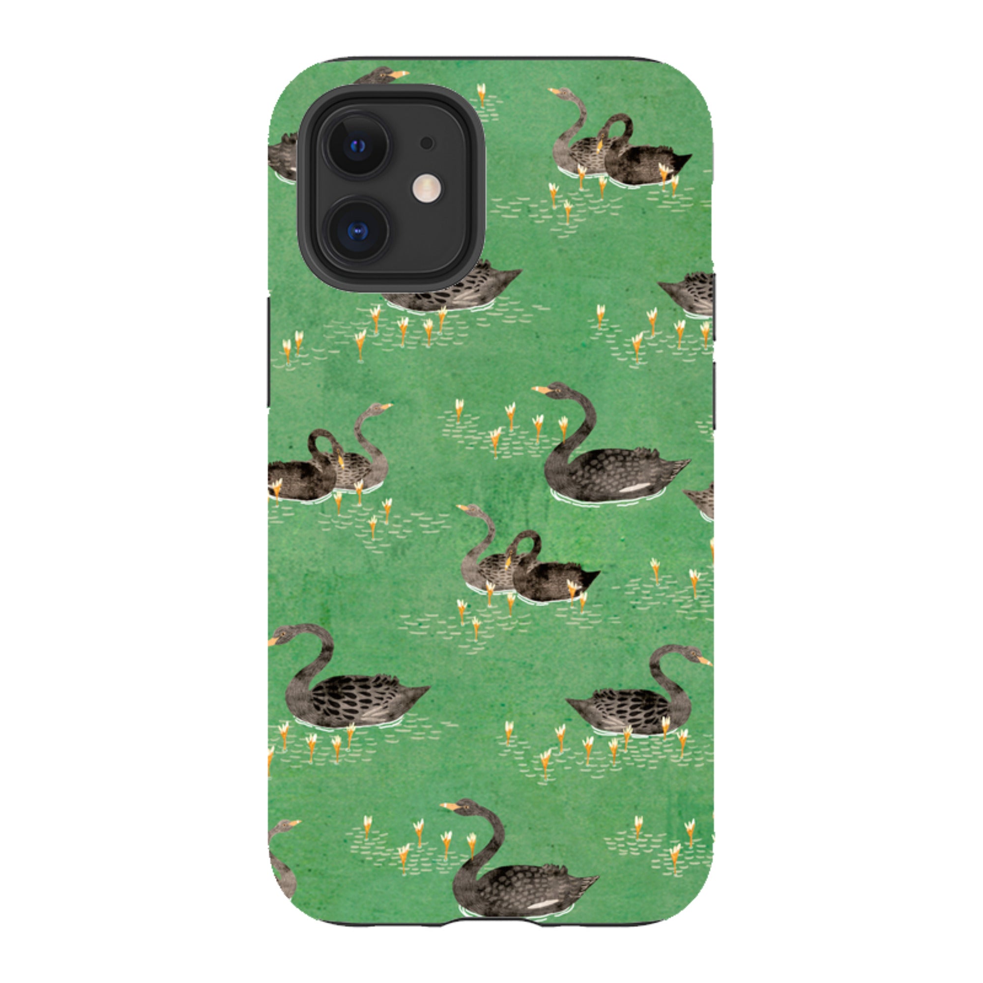 iPhone Tough Case - Swans Green By Katherine Quinn