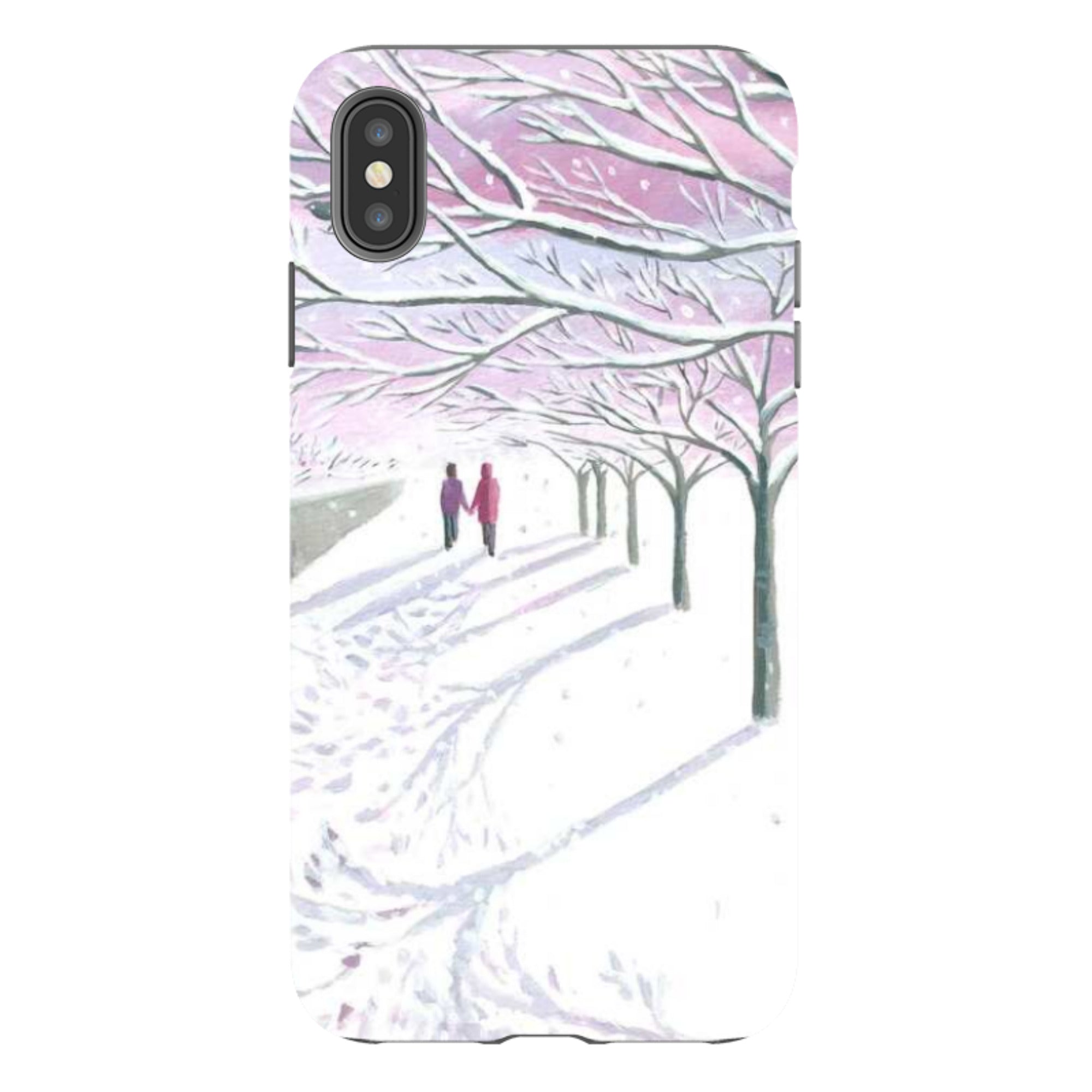 iPhone Tough Case - Snowy Park By Mary Stubberfield