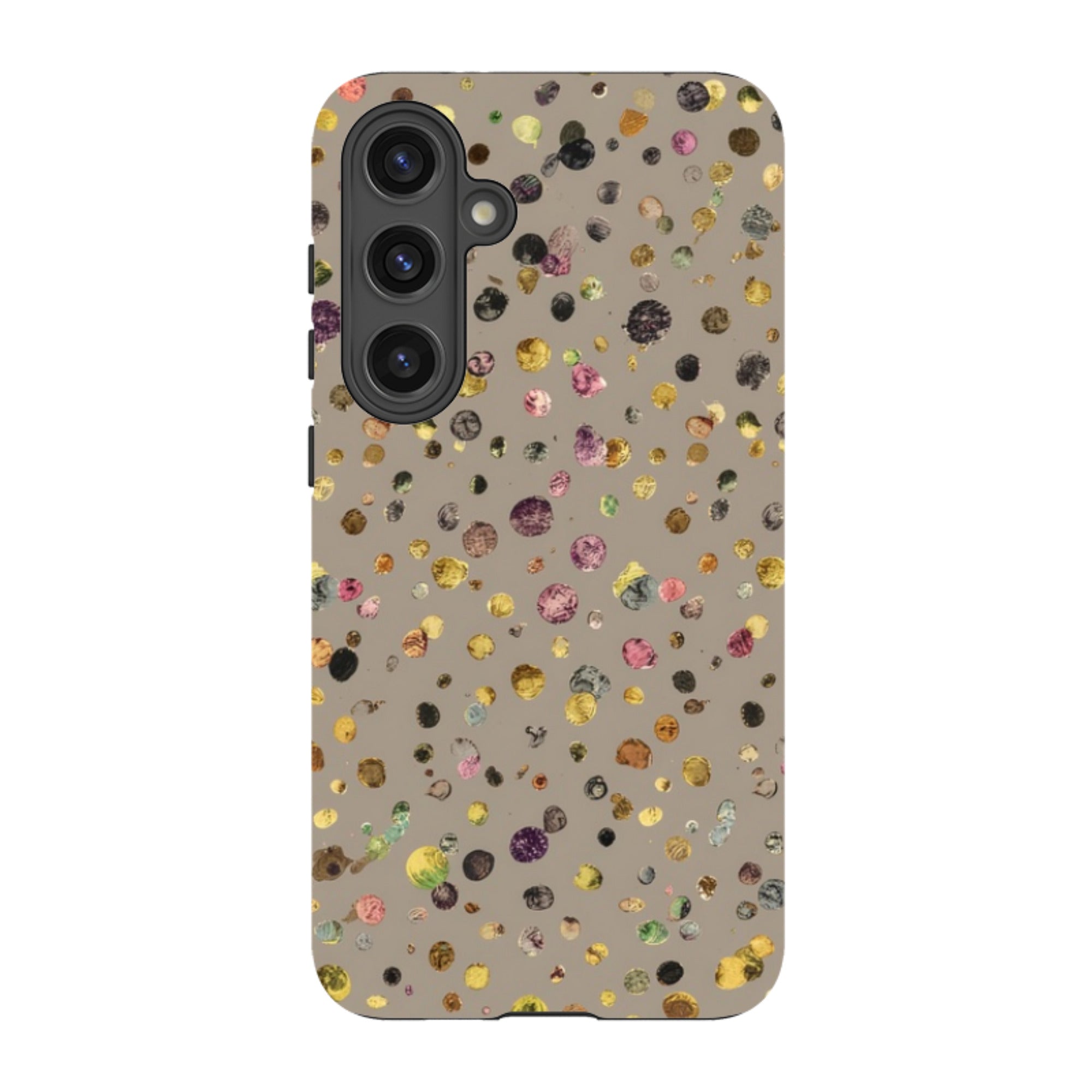 Samsung Tough  Case - Grey Polka