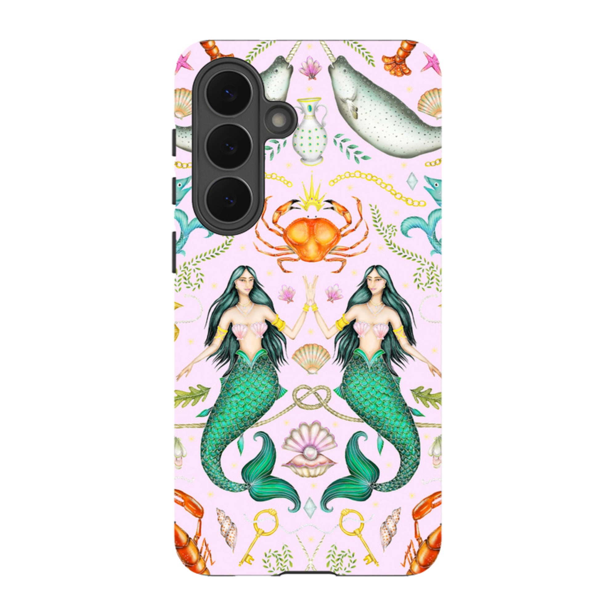 Samsung Tough Case - Tritons Treasure Pink By Catherine Rowe