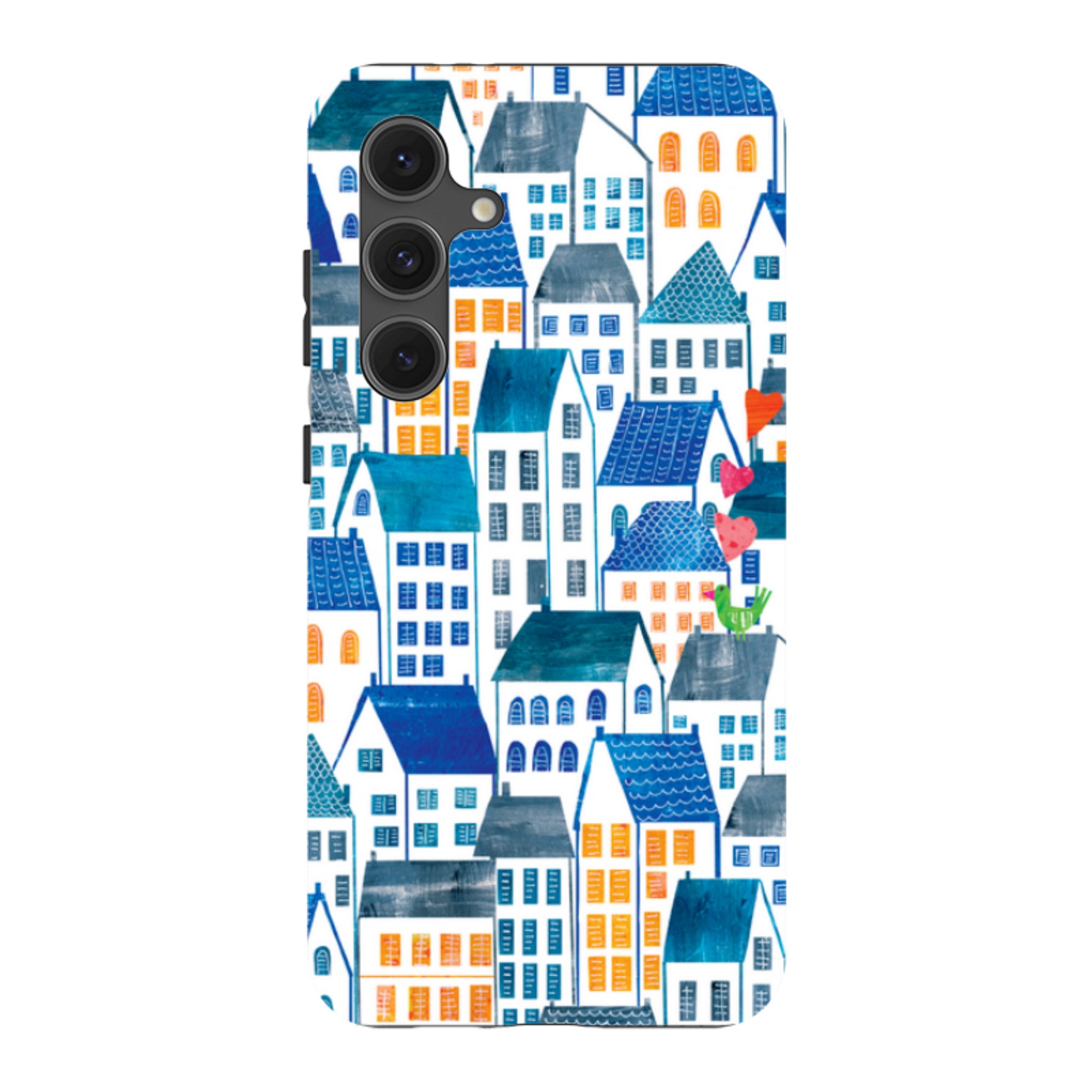 Samsung Tough Case - Blue Rooftop Houses By Tracey English