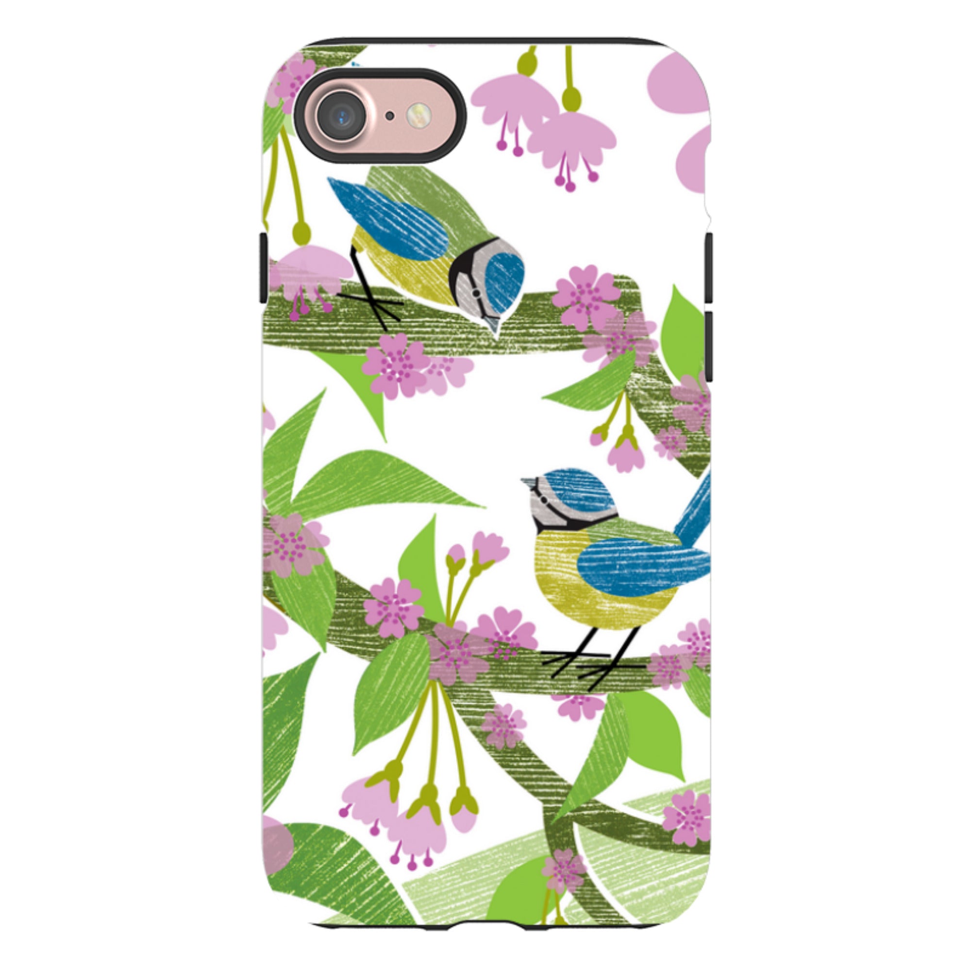 iPhone Tough Case - Blue Tits And Blossom By Liane Payne
