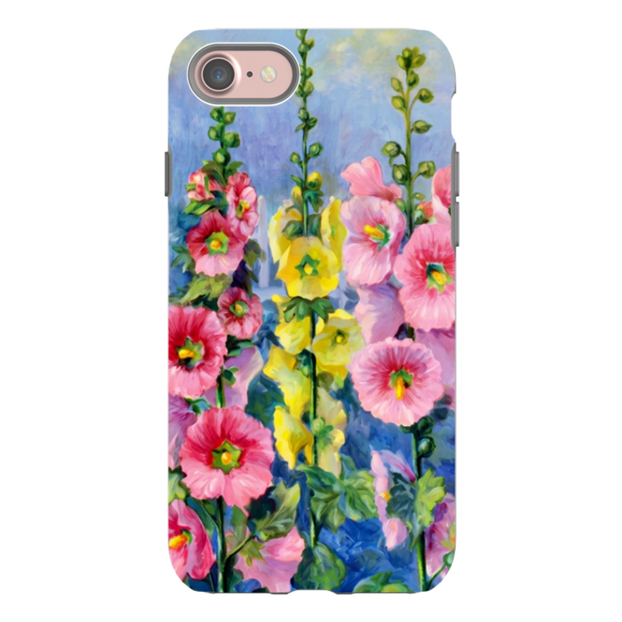 iPhone Tough Case - Hollyhock Garden