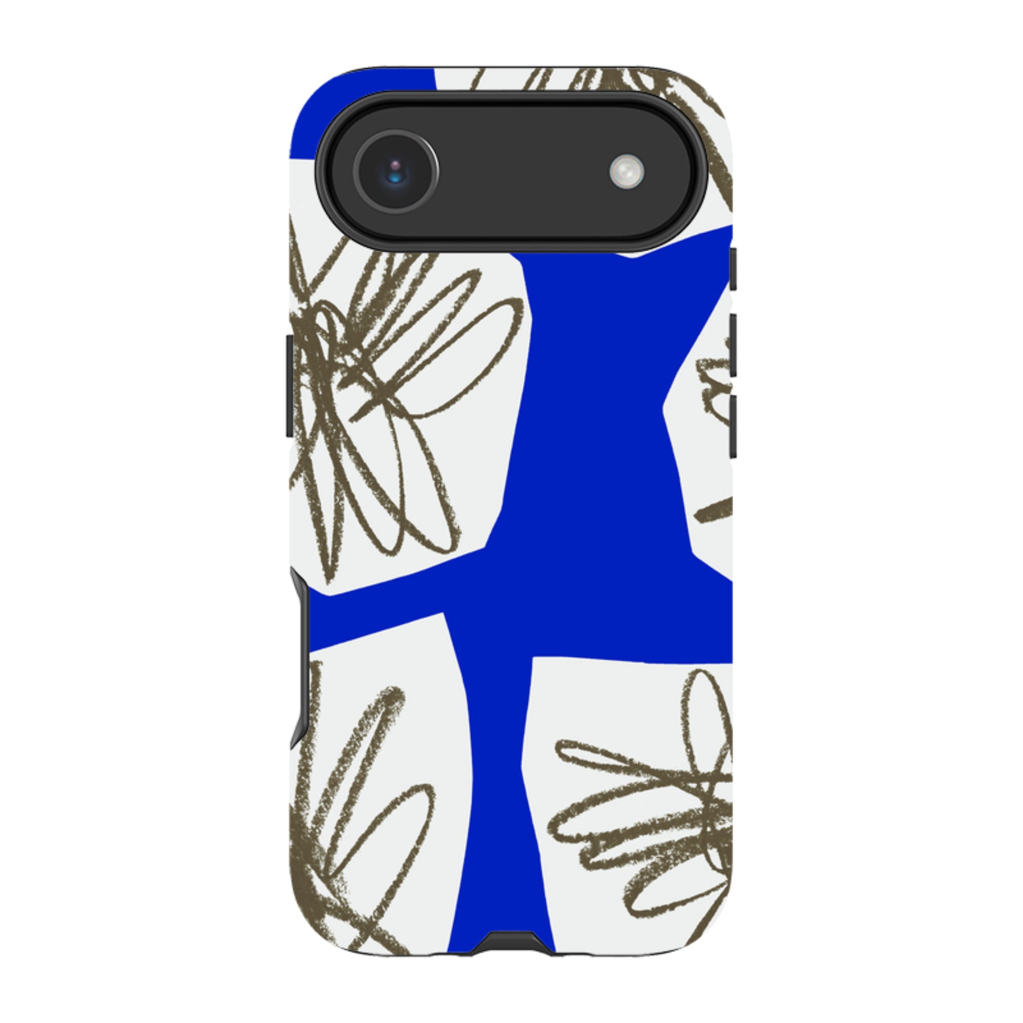 iPhone Tough Case - Blue Collage Flower By Kitty Joseph