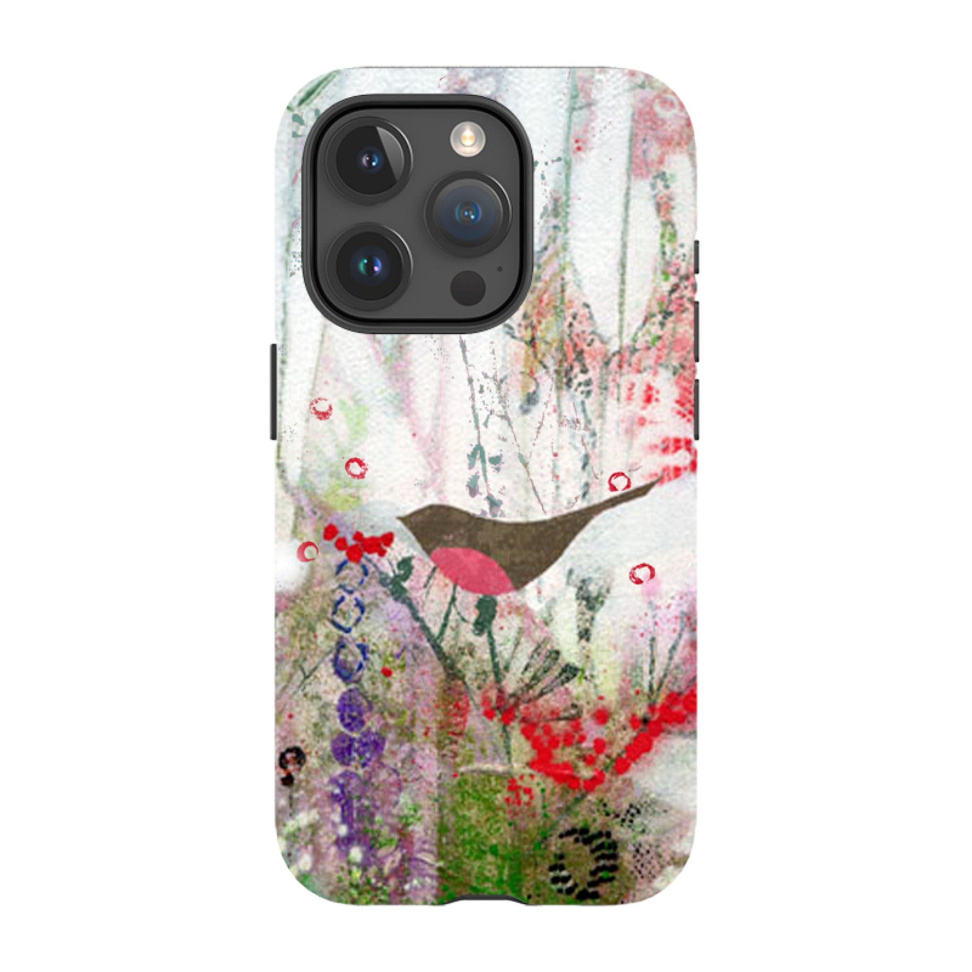 iPhone Tough Case - Robin And Berries By Tiffany Lynch