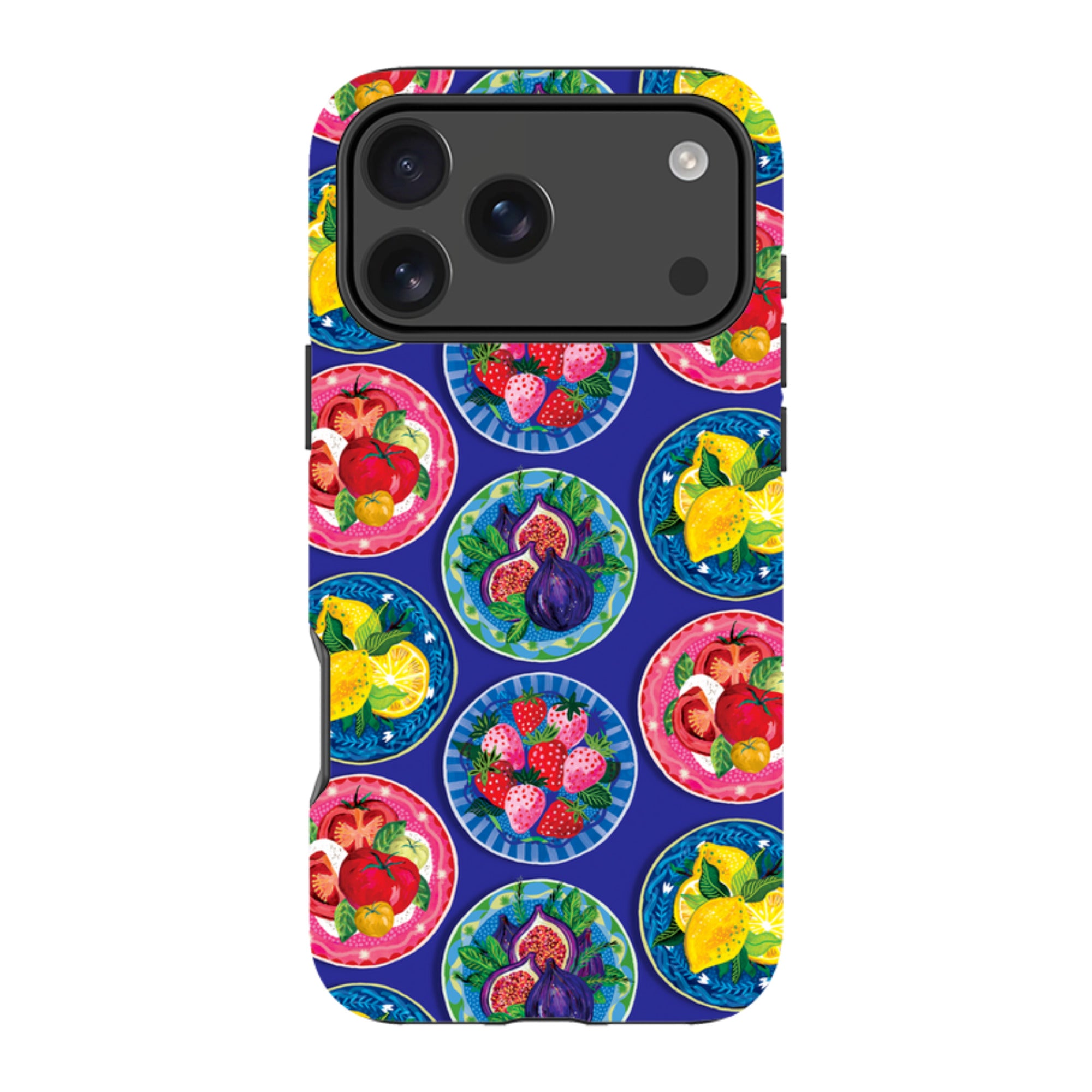 iPhone Tough Case - Summer Plates Blue By Emma Frances Grant