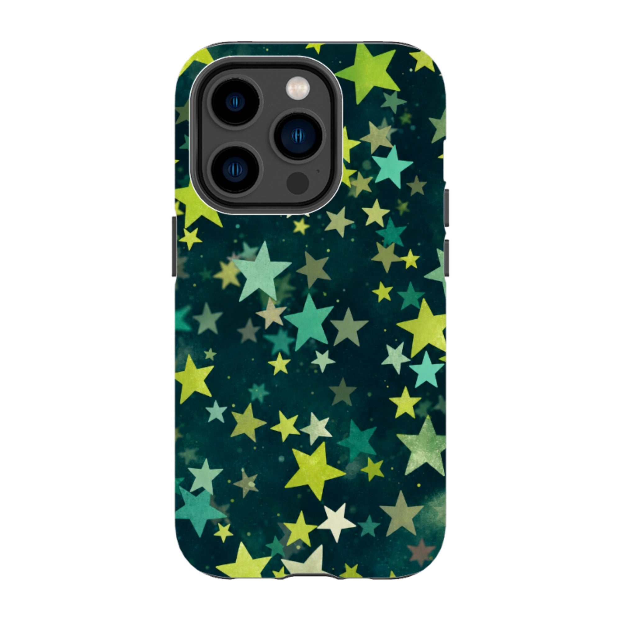 iPhone Tough Case - Green Galaxy Star