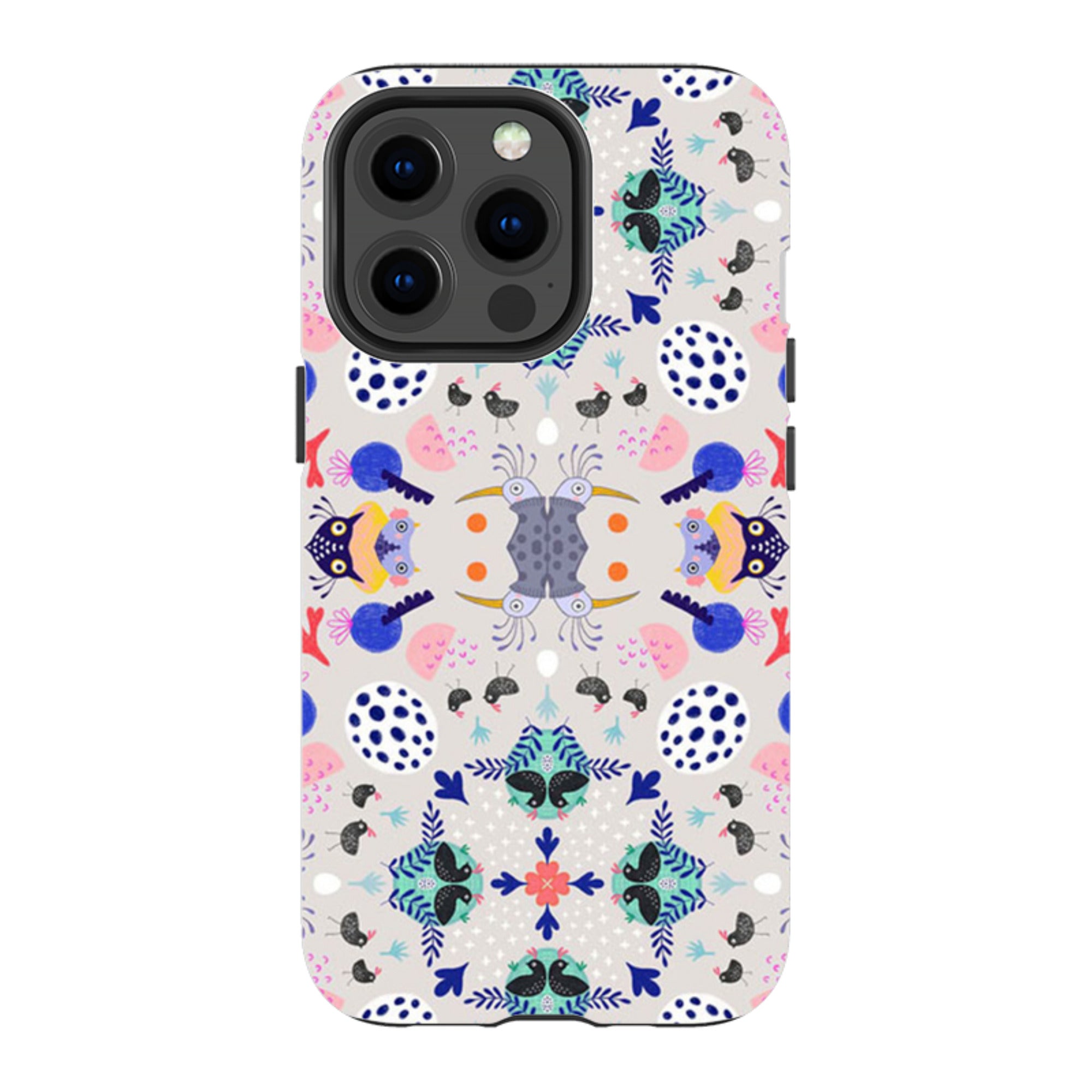 iPhone MagSafe Tough Case -  Crazy Bird Pattern By Mia Underwood