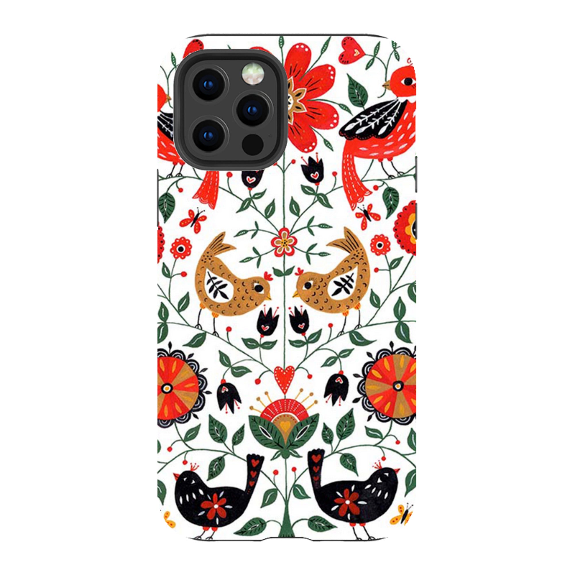 iPhone Tough Case - Birds And florals By Suzy Taylor