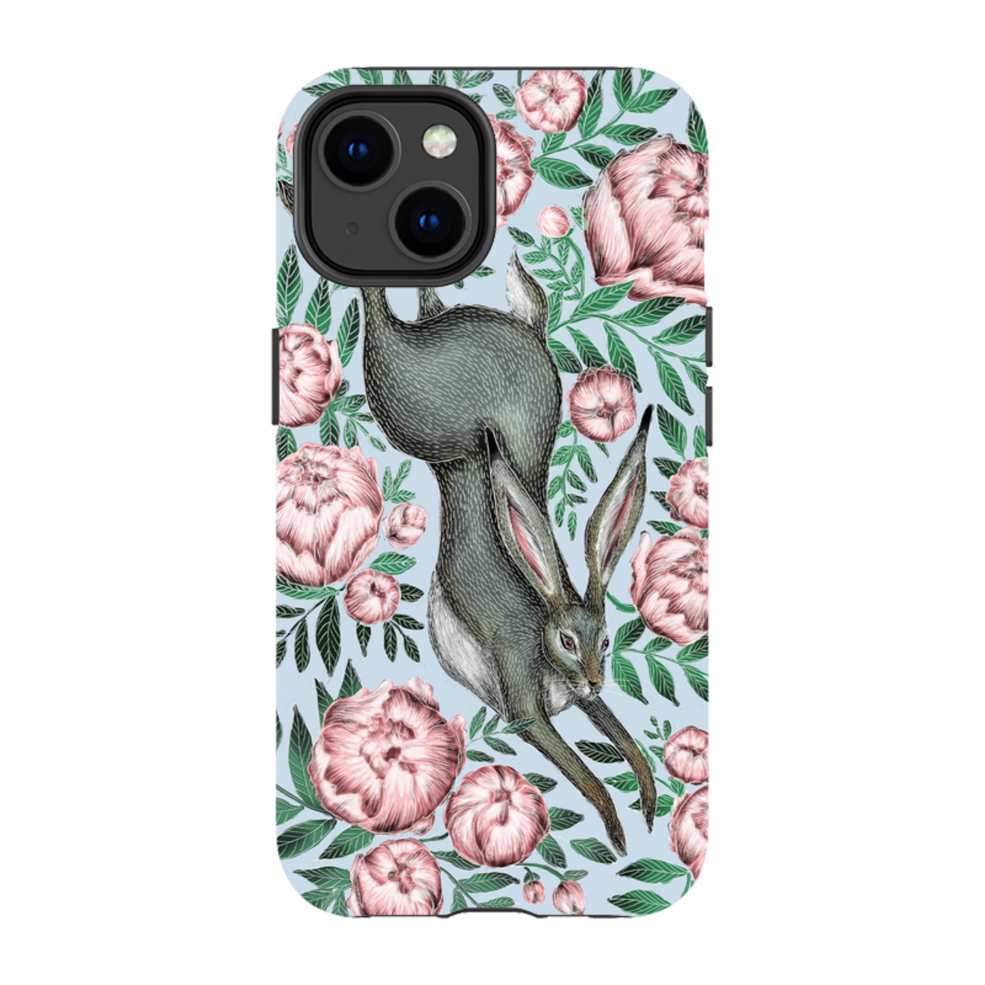 iPhone MagSafe Tough Case - Hare and Peonies By Catherine Rowe