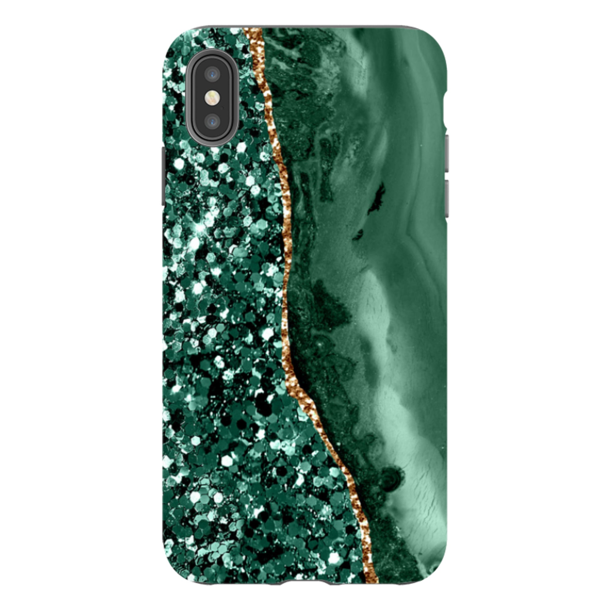 iPhone Tough Case - Green Shade (case does not glitter)