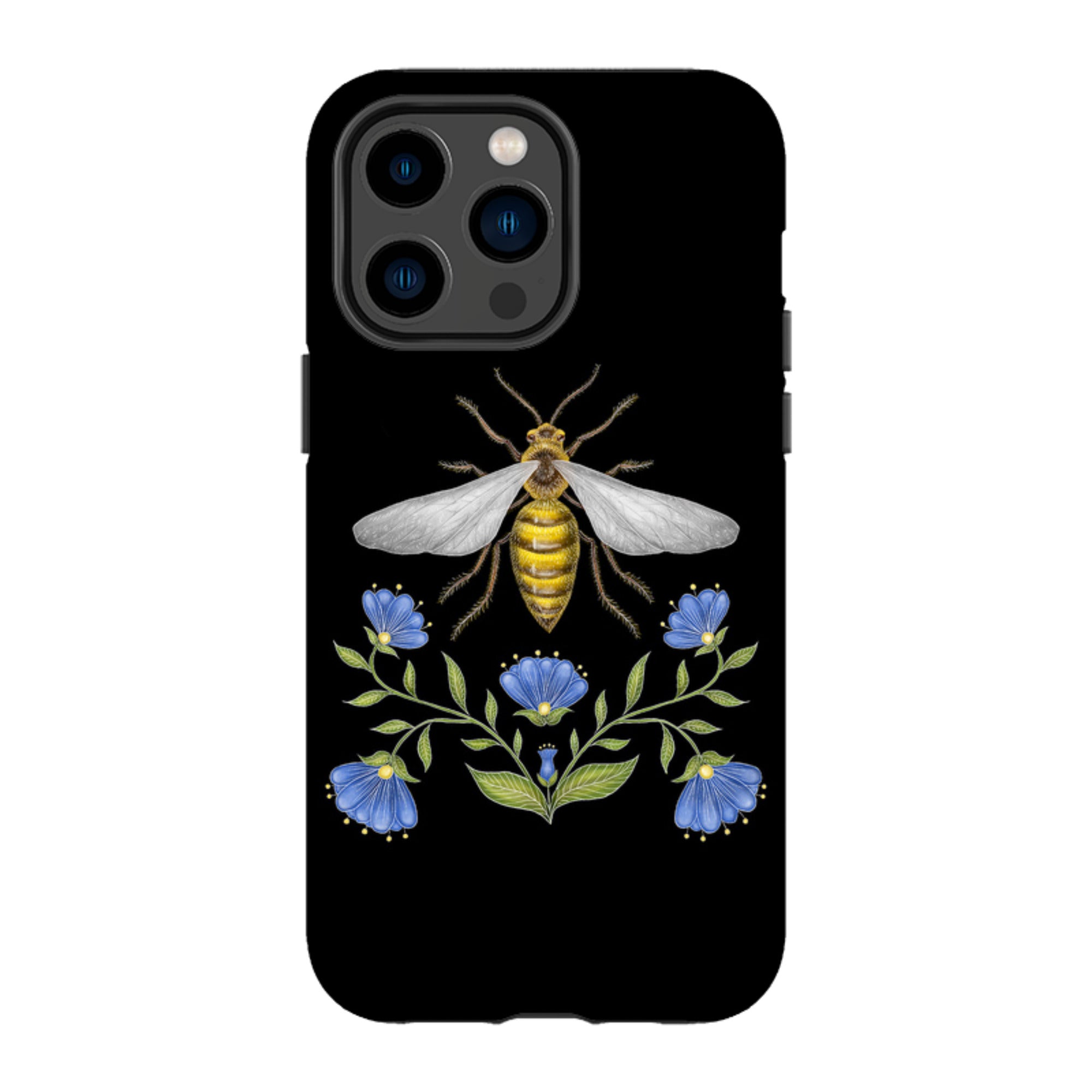 iPhone Tough Case - Wings Of Freedom Black By Catherine Rowe