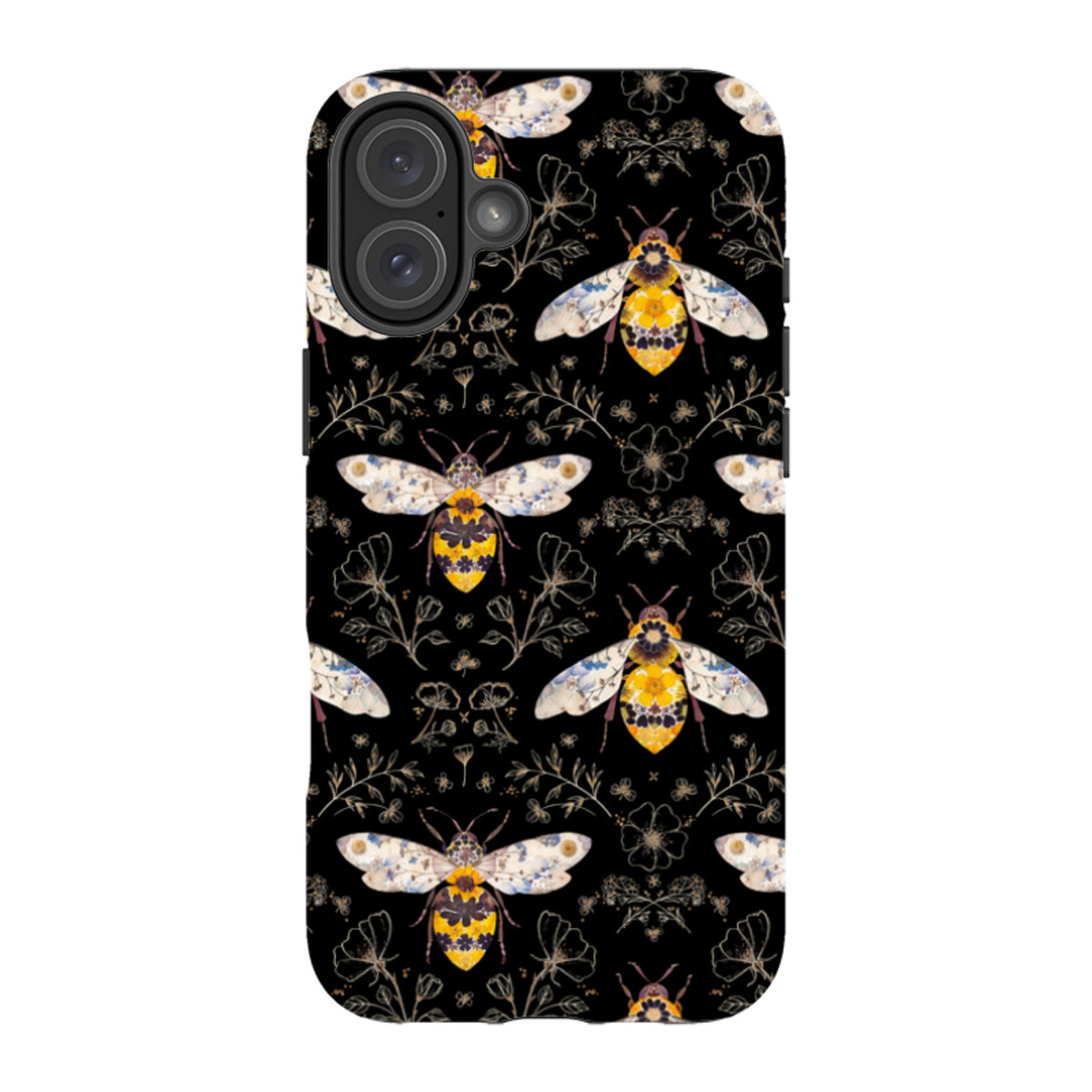 iPhone MagSafe Tough Case - Midnight Bumble Bee Multi By Helen Ahpornsiri