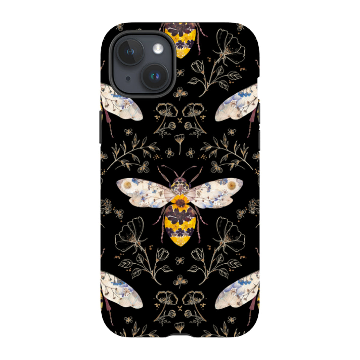 iPhone Tough Case - Midnight Bumble Bee By Helen Ahpornsiri