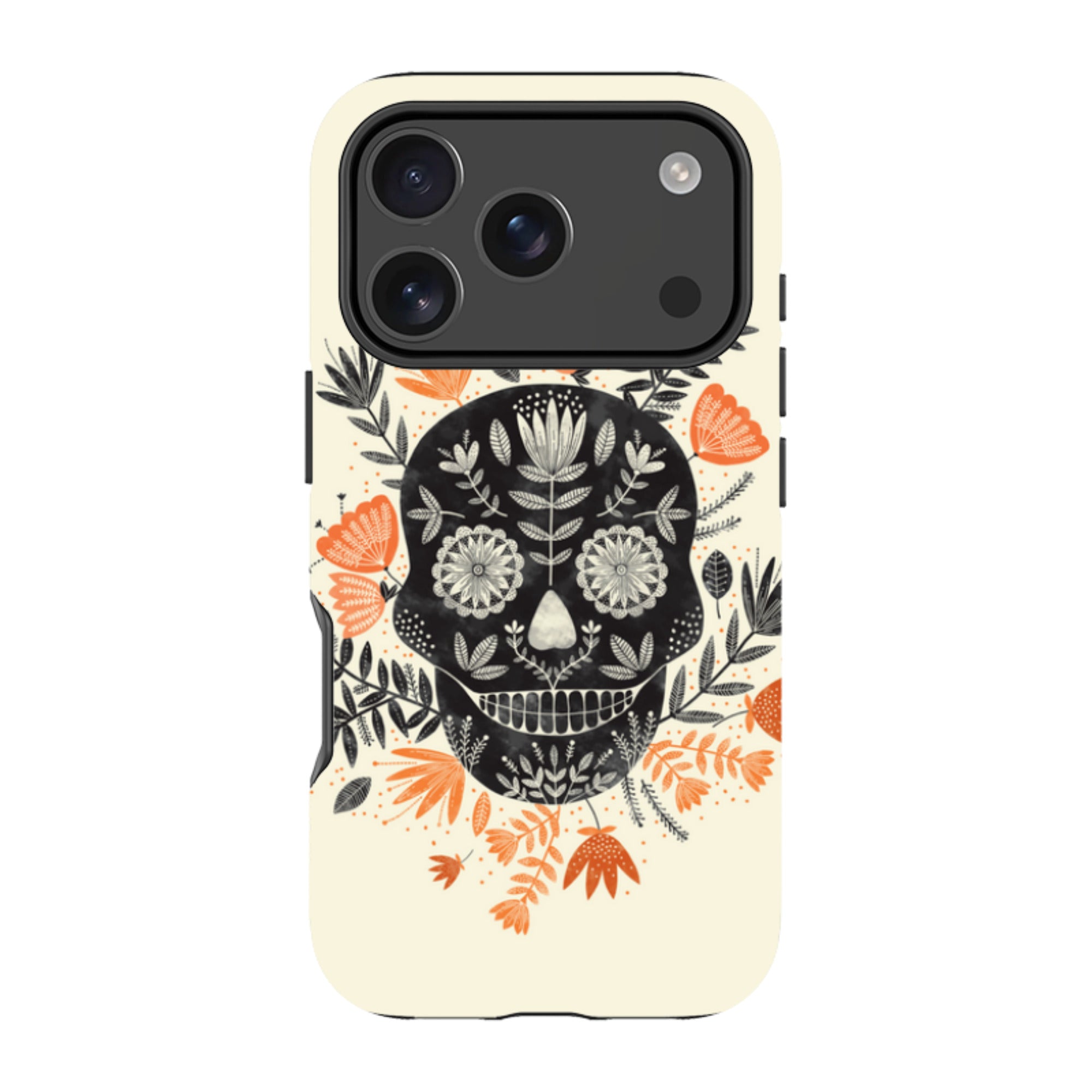 iPhone MagSafe Tough Case -  Sugar Skull Cream By Jade Mosinski