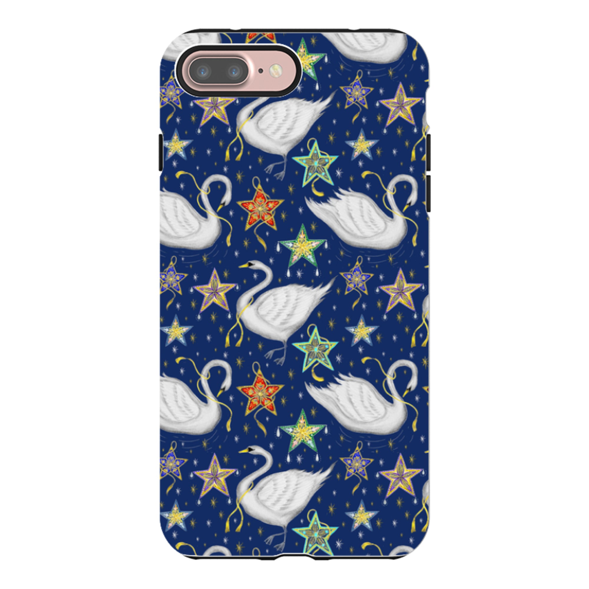 iPhone Tough Case - Swan Pattern By Catherine Rowe
