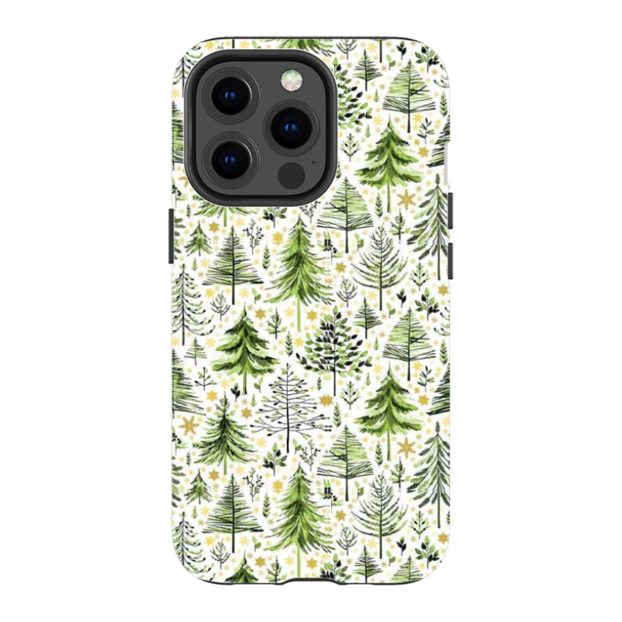 iPhone Tough Case - Green Xmas Trees By Elisabeth Haager