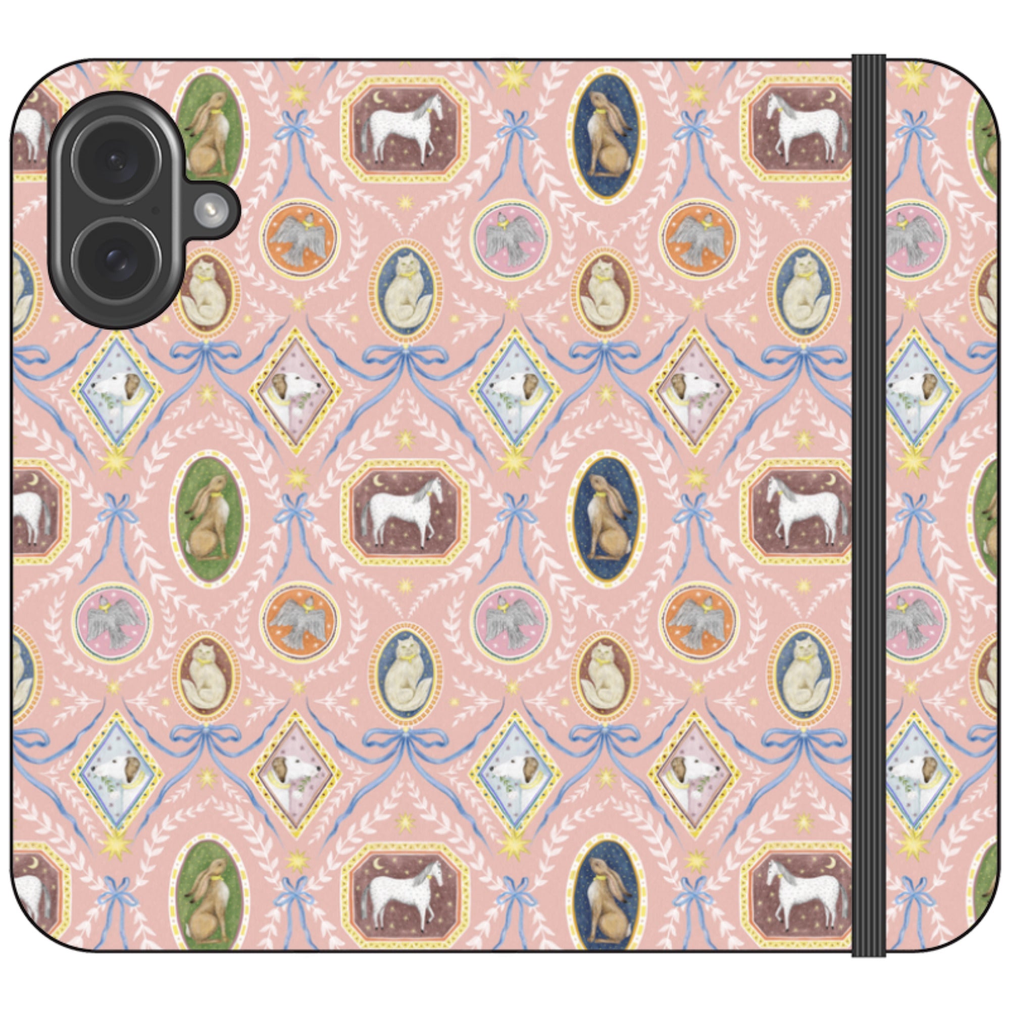 Charleston Peach Pink Wallet Case By Catherine Rowe