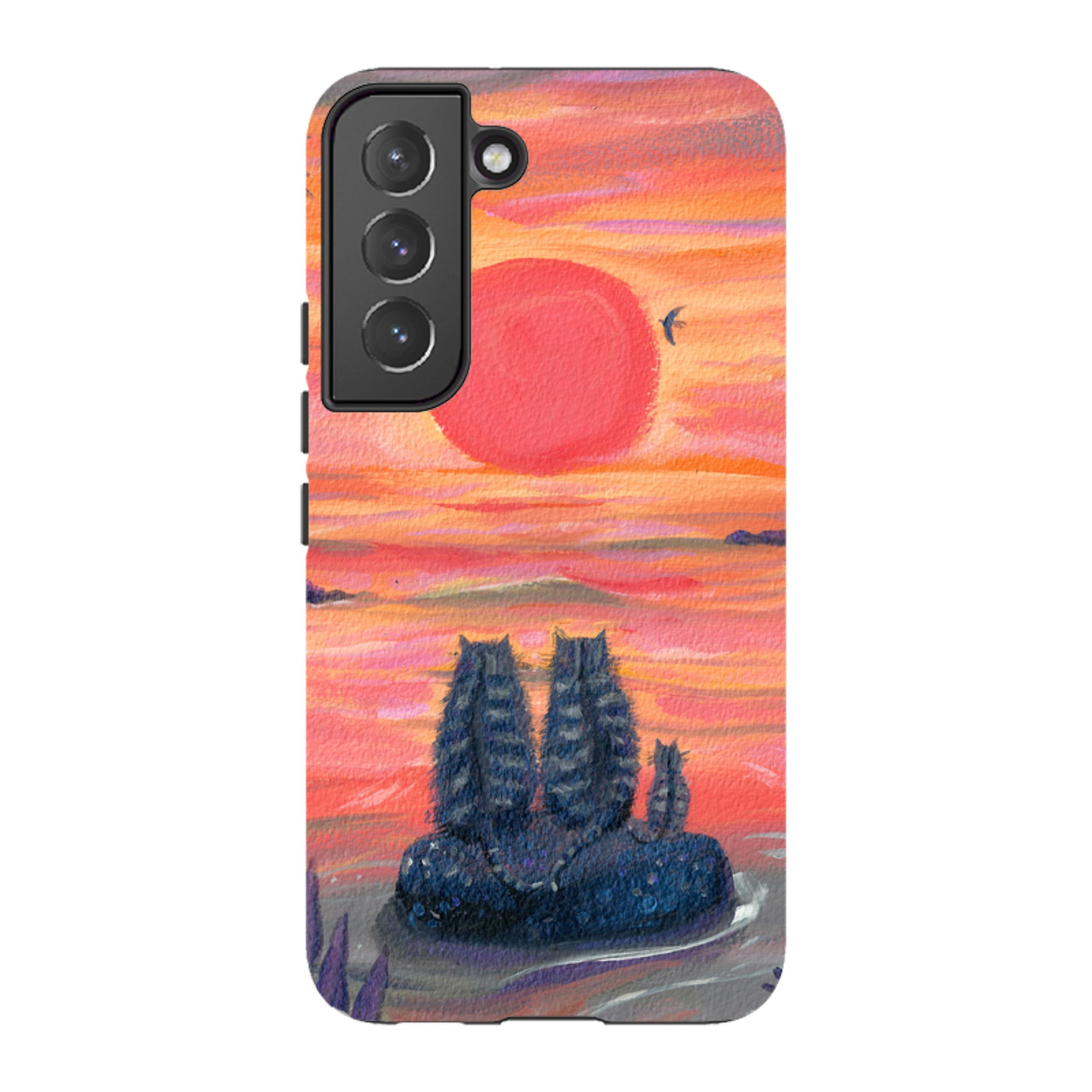 Samsung Tough Case - Sunset Cats By Mary Stubberfield