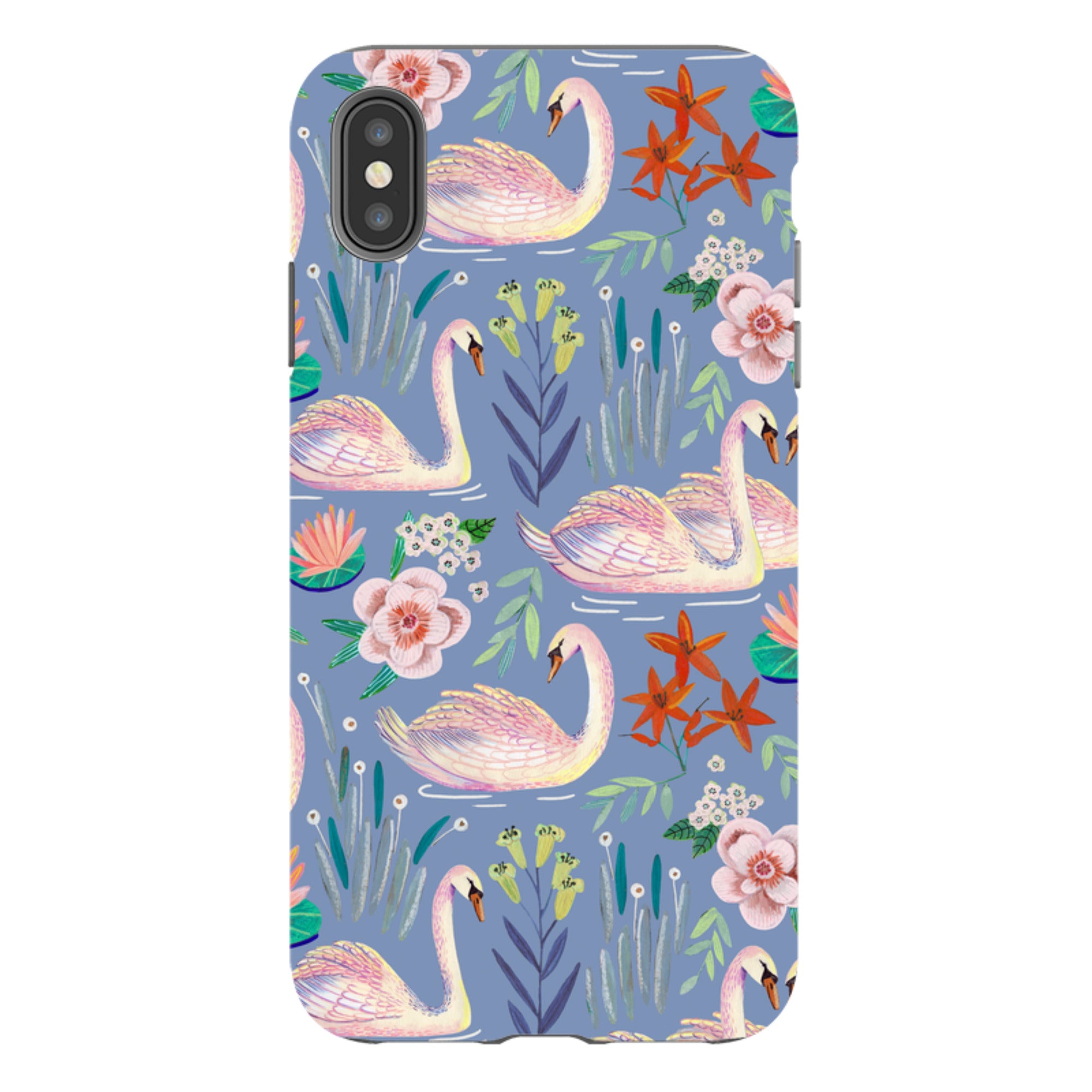 iPhone Tough Case - Swan Pattern By Caroline Bonne Muller