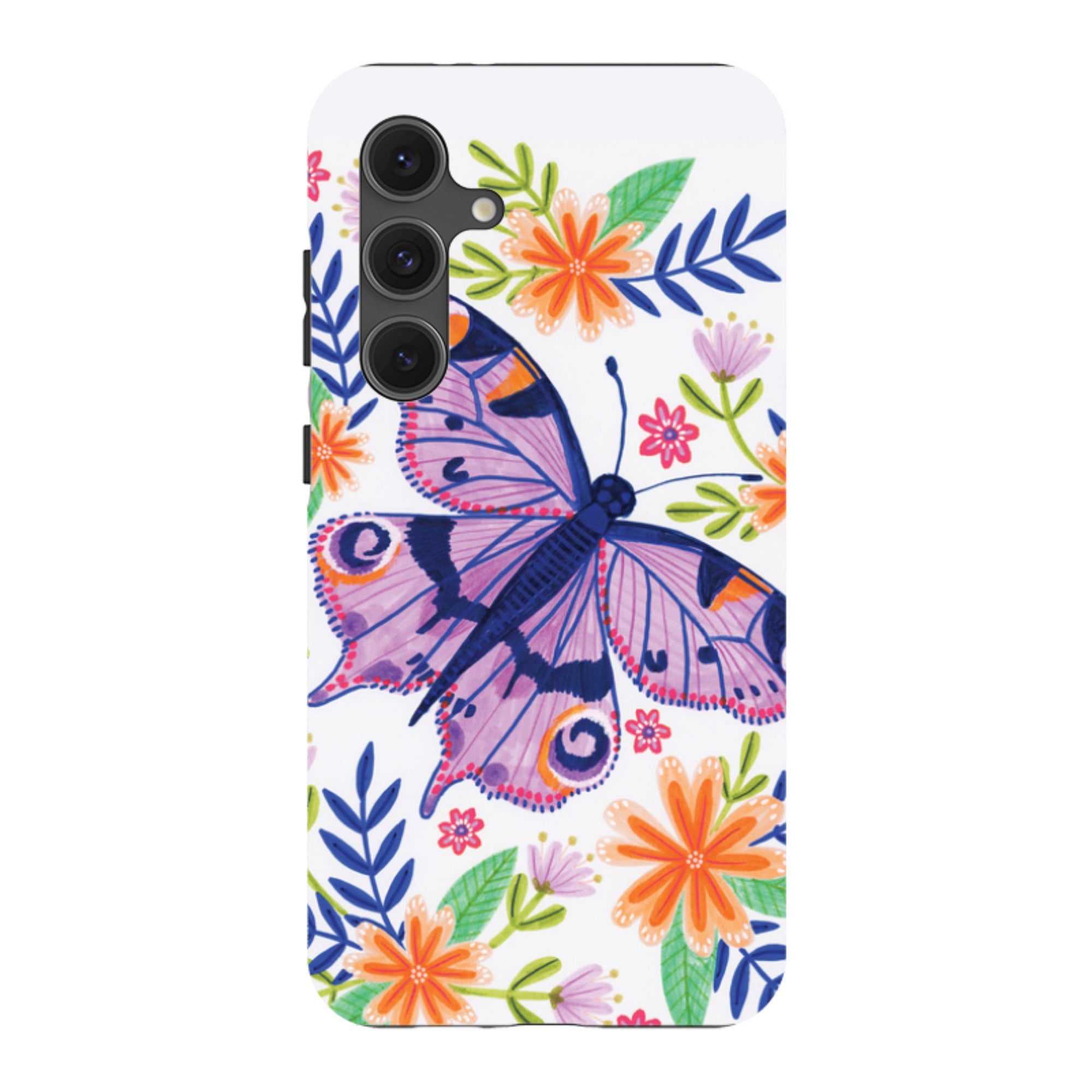 Samsung Tough Case - Floral Lilac Butterfly By Lee Foster Wilson