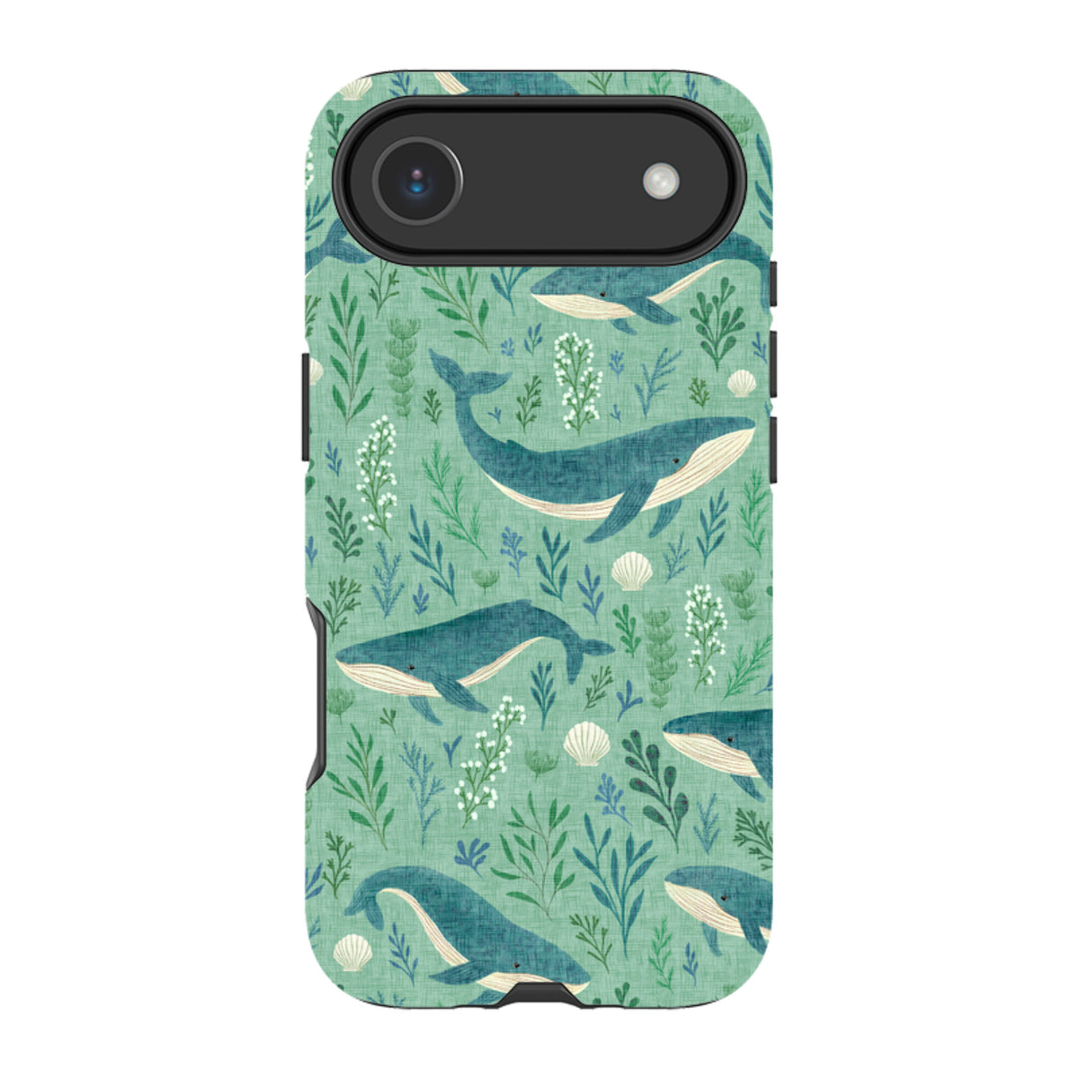 iPhone Tough Case - Whale garden blue By Katherine Quinn