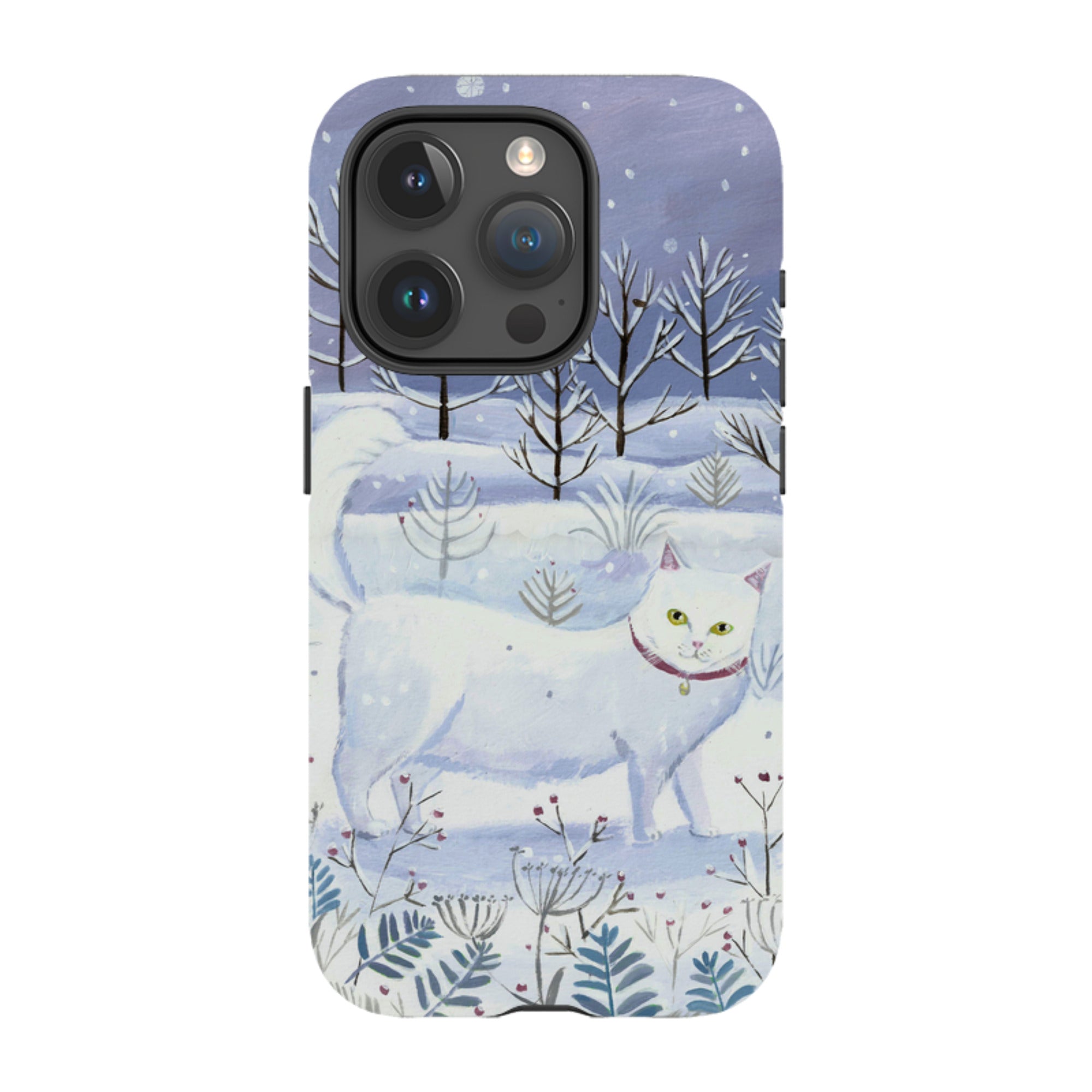 iPhone MagSafe Tough Case - White Cat By Mary Stubberfield