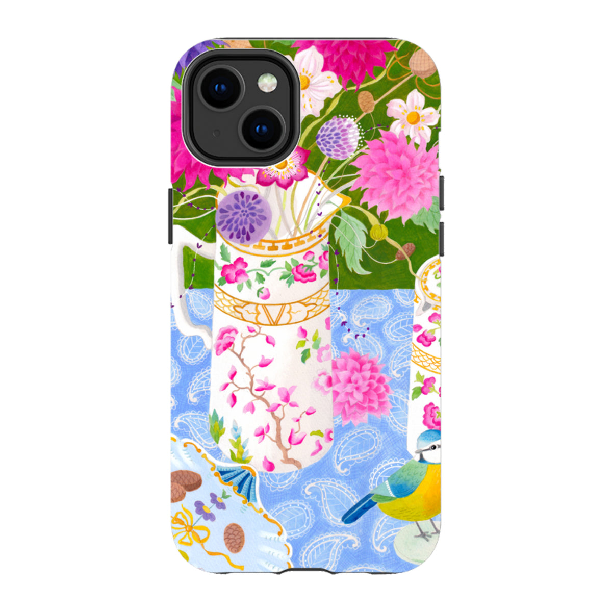 iPhone Tough Case - Dahlias By Bex Parkin