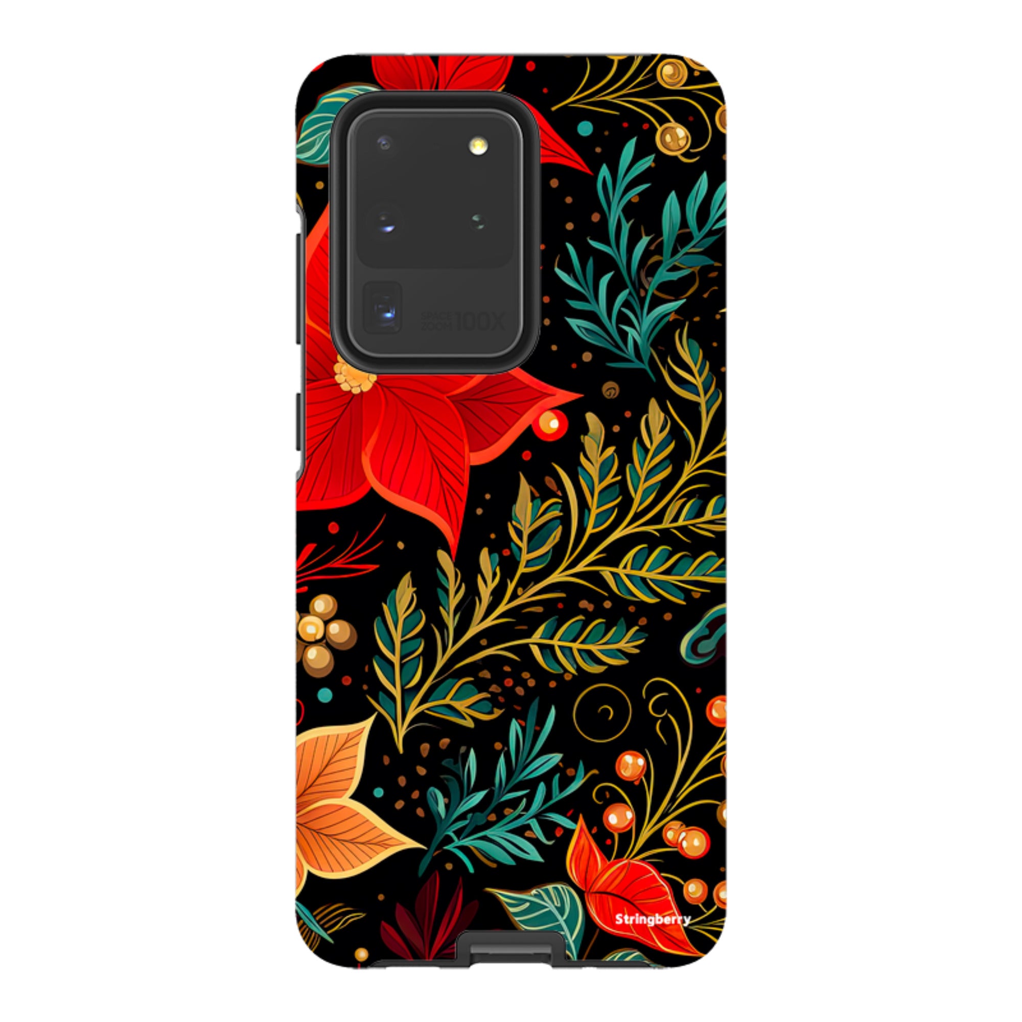 Samsung Tough Case -Red Winter Floral II