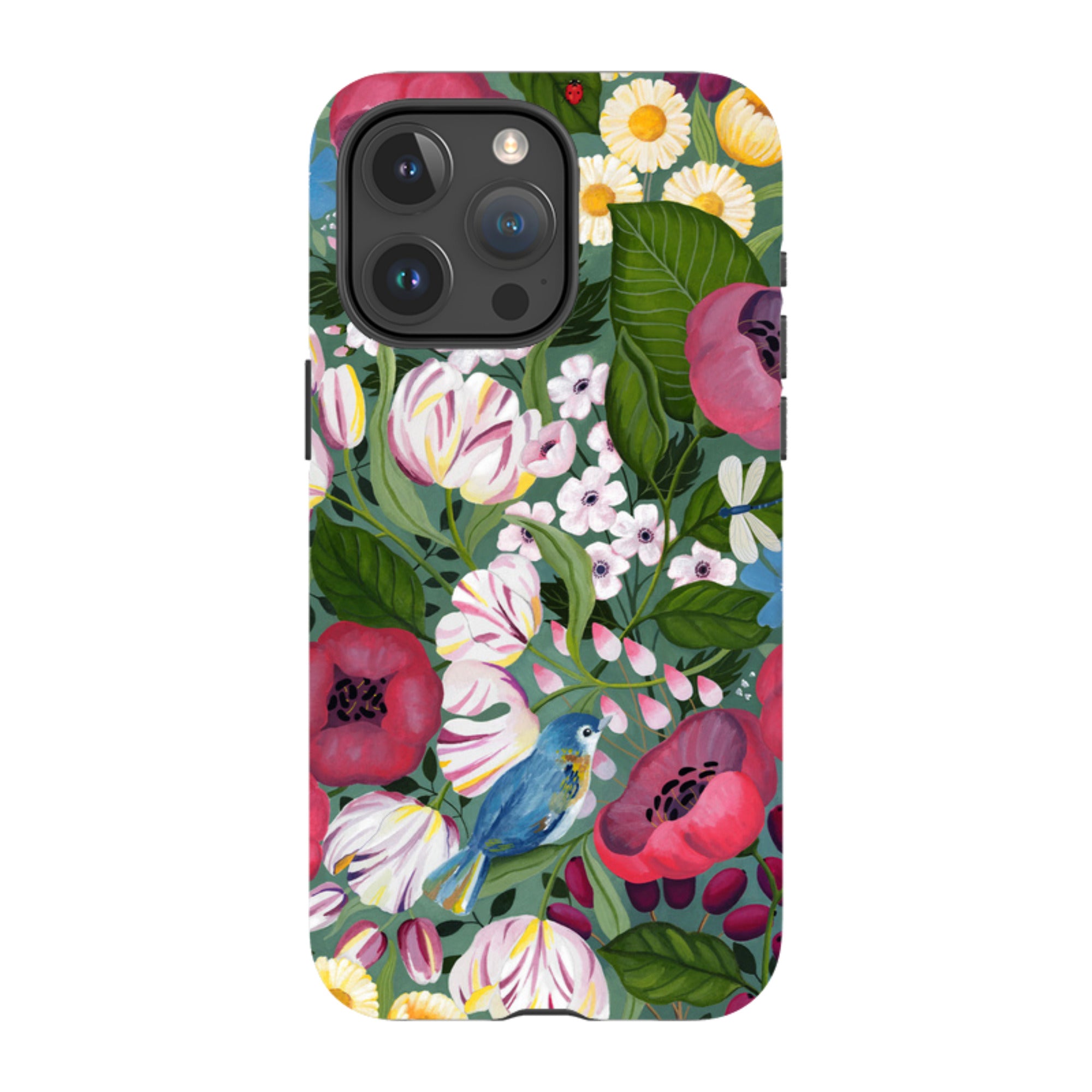 iPhone Tough Case - Bluebird Flowers By Bex Parkin