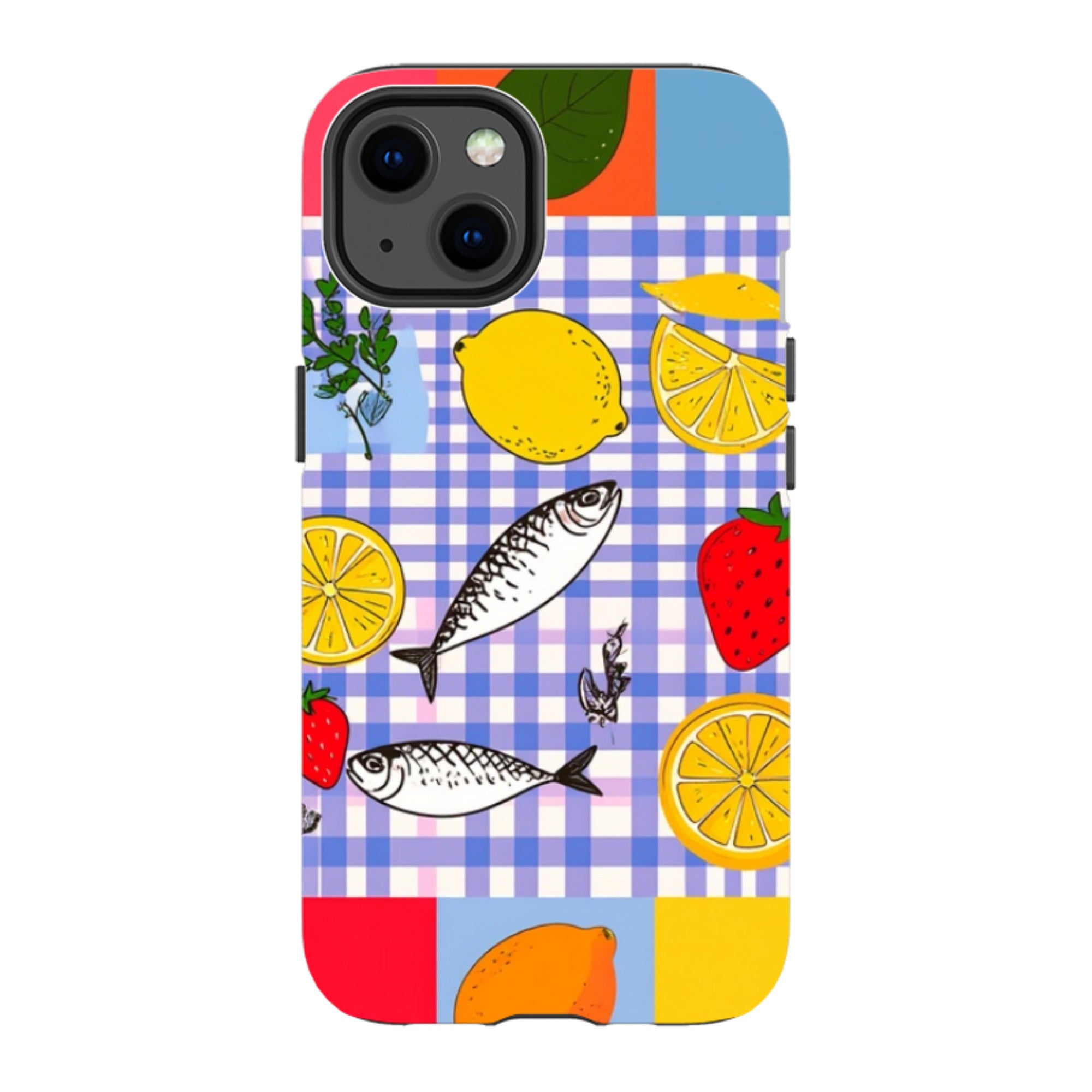 iPhone MagSafe Tough Case - Sardines and Checks